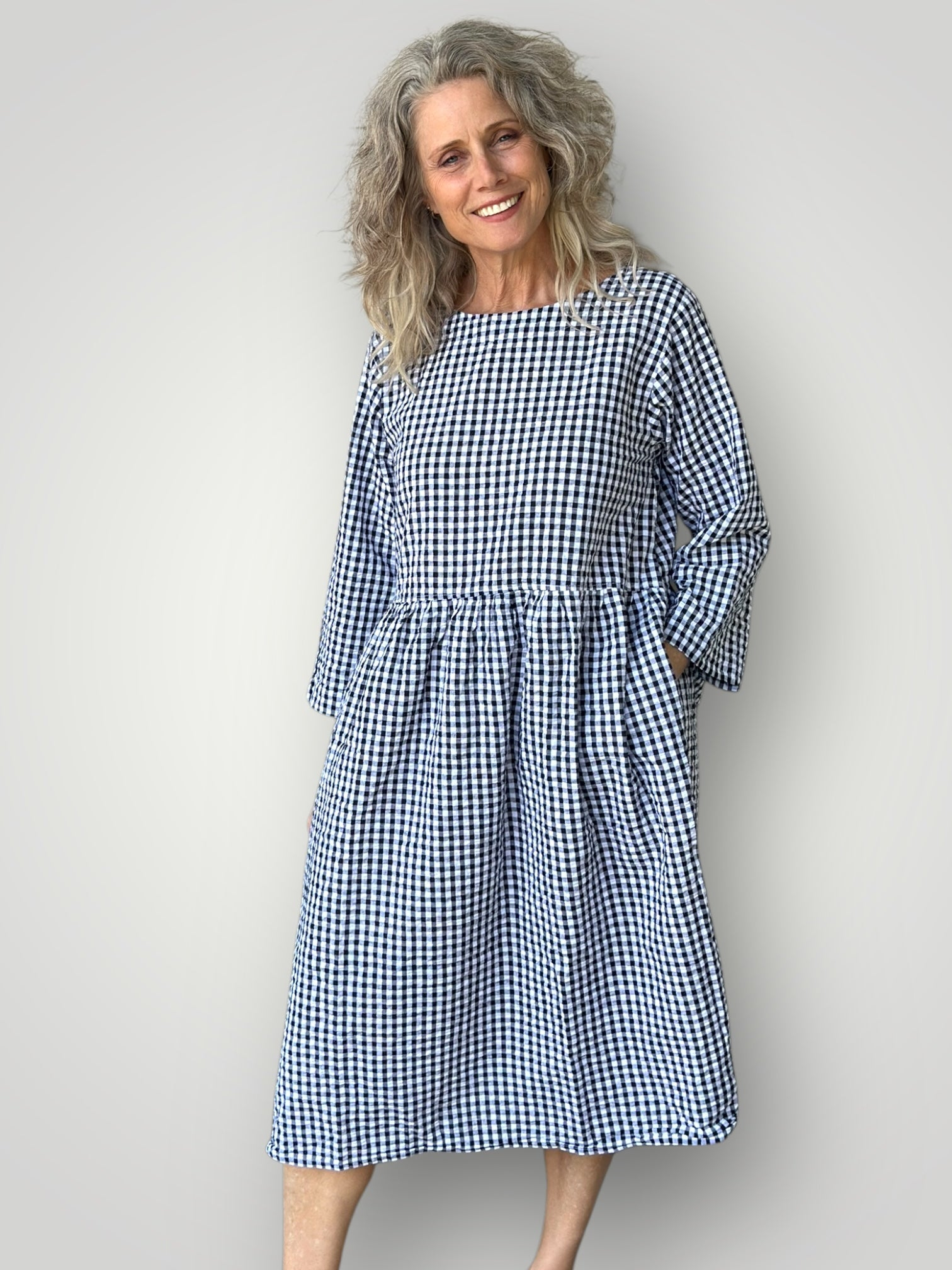 April Dress  Gingham Cotton Dress