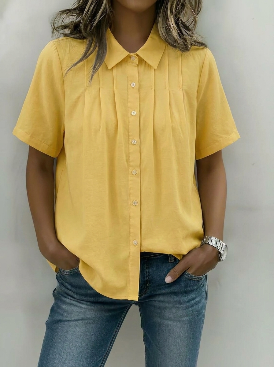 Limited-Time Offer: 49% OFF🔥Women’s Cotton Linen Pleated Button-Up Shirt