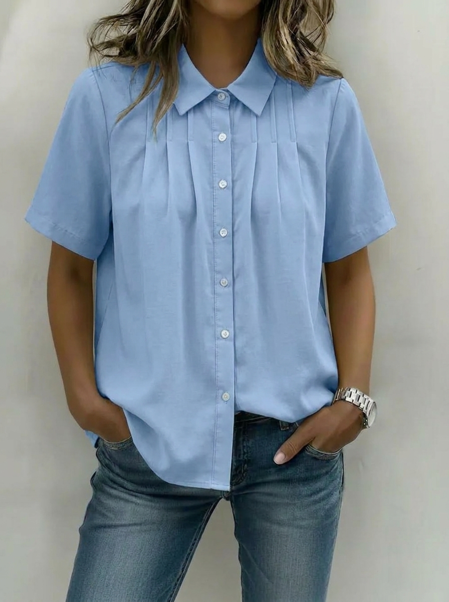 Limited-Time Offer: 49% OFF🔥Women’s Cotton Linen Pleated Button-Up Shirt