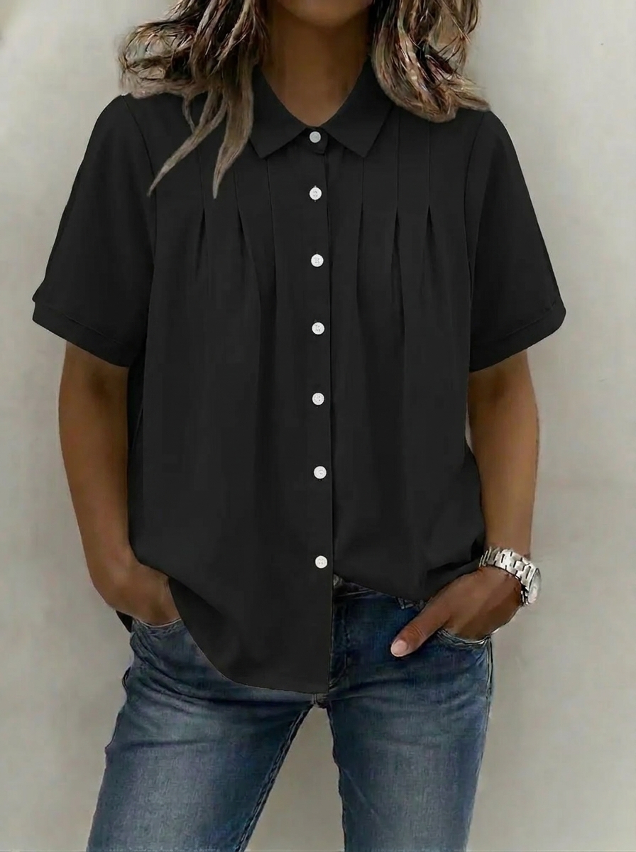 Limited-Time Offer: 49% OFF🔥Women’s Cotton Linen Pleated Button-Up Shirt