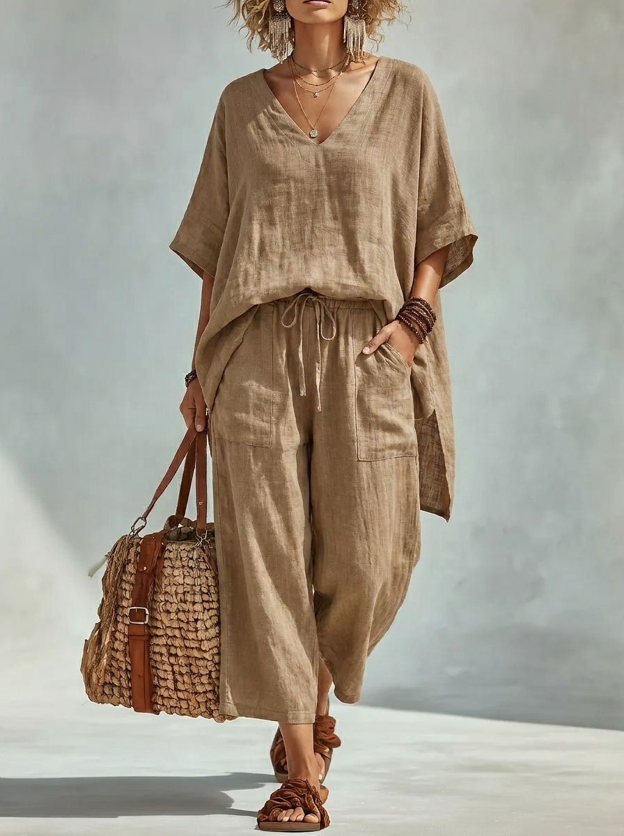 Liora™ | Luftiges Leinen-Set – Bequem, Stilvoll & Figurfreundlich