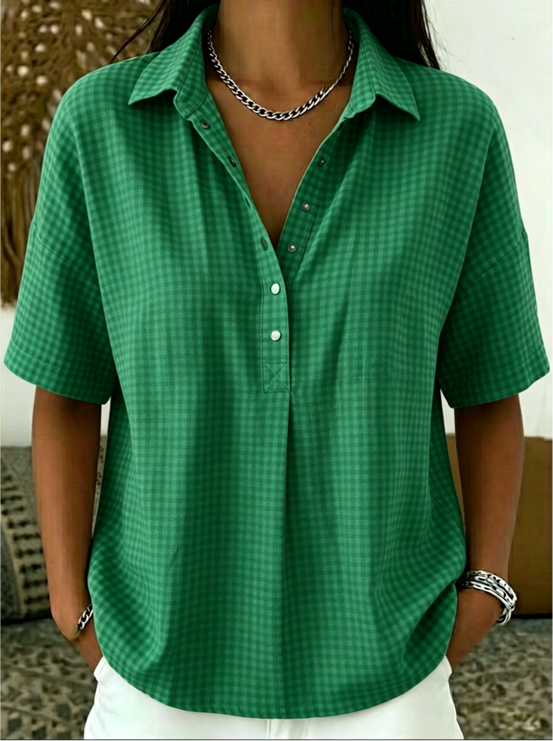 Today 49% off🔥Women’s Casual Henley-style Blouse