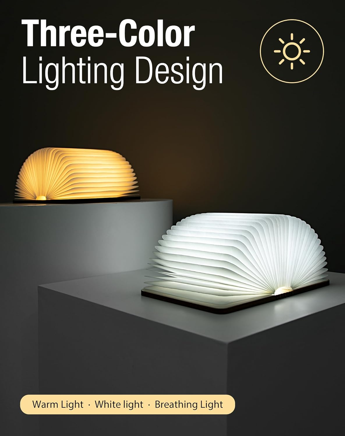 Magic Folding Book Light – Opens Into a Warm Glowing Lamp