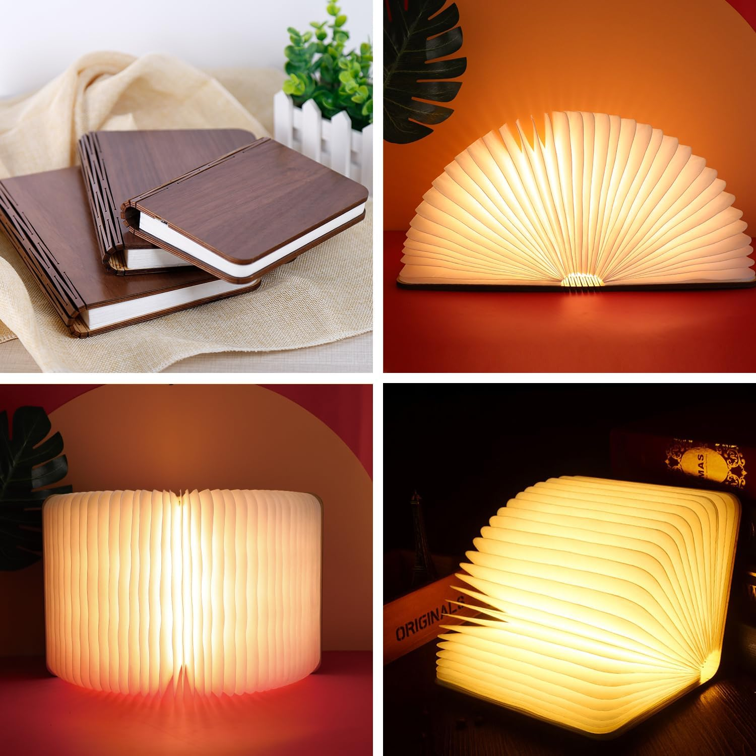 Magic Folding Book Light – Opens Into a Warm Glowing Lamp