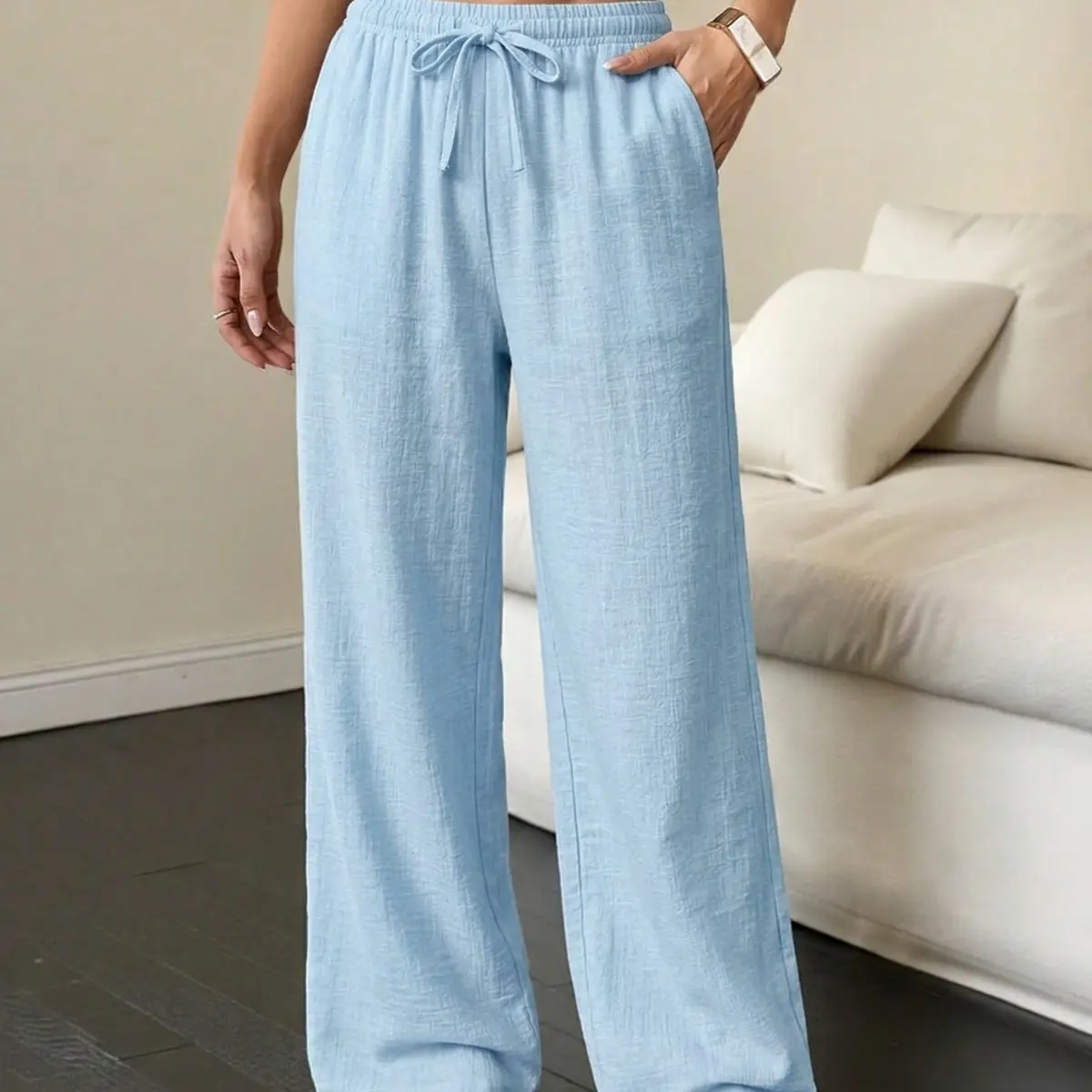 The Ultimate Snatched-Waist Wide Leg Pants