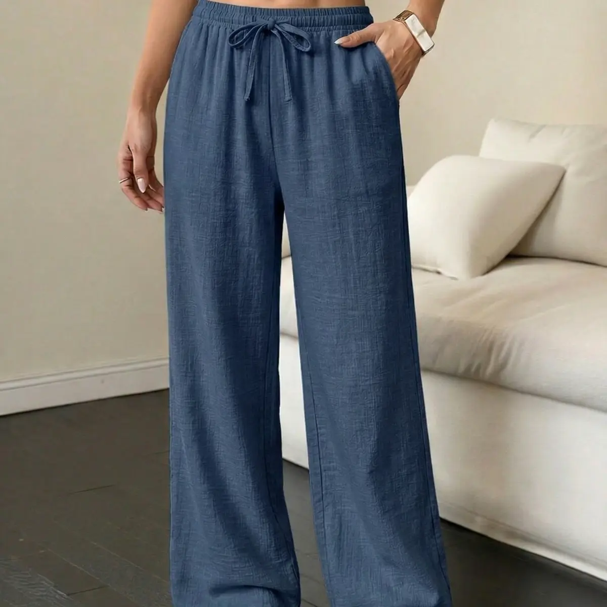 The Ultimate Snatched-Waist Wide Leg Pants