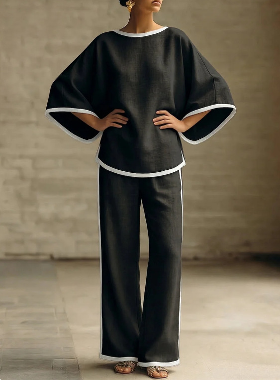 Modern Zen Tunic & Wide-Leg Pair