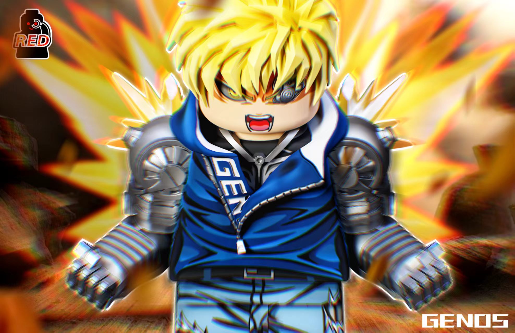 【Preorder】【Red】Genos【Turbo】 傑諾斯【渦輪】 제노스【터보】【One-Punch Man custom minifigures】