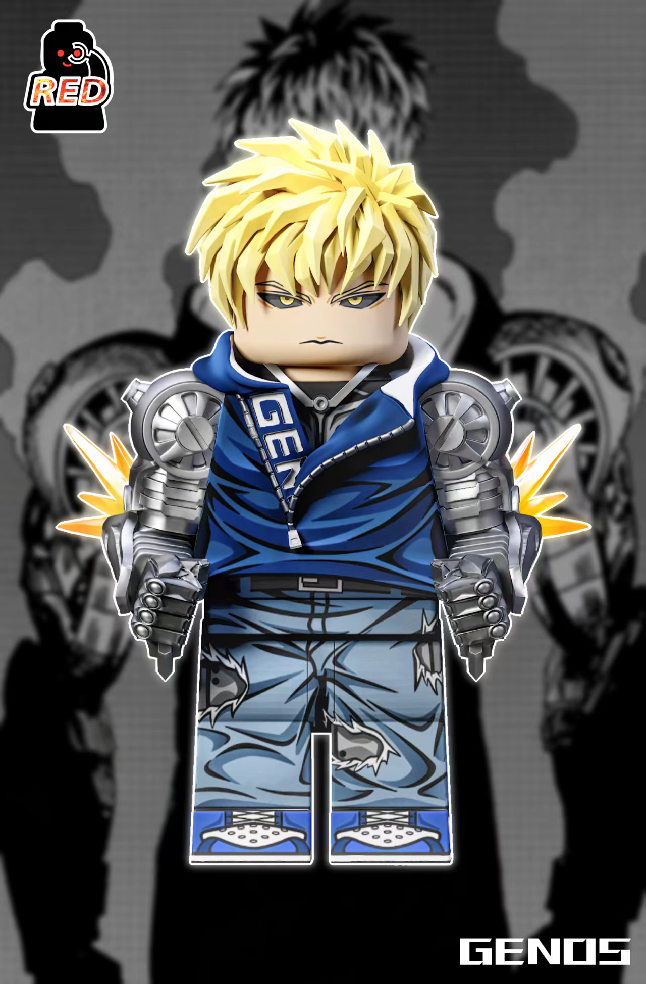 【Preorder】【Red】Genos【Turbo】 傑諾斯【渦輪】 제노스【터보】【One-Punch Man custom minifigures】