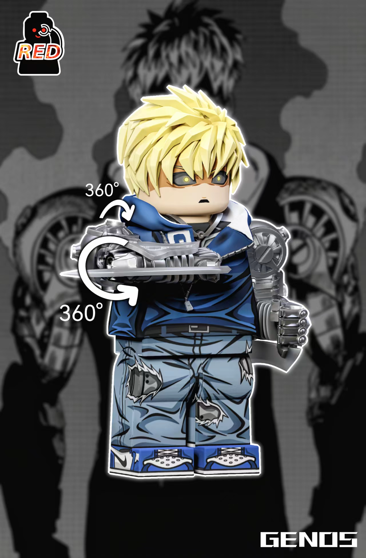 【Preorder】【Red】Genos【Turbo】 傑諾斯【渦輪】 제노스【터보】【One-Punch Man custom minifigures】