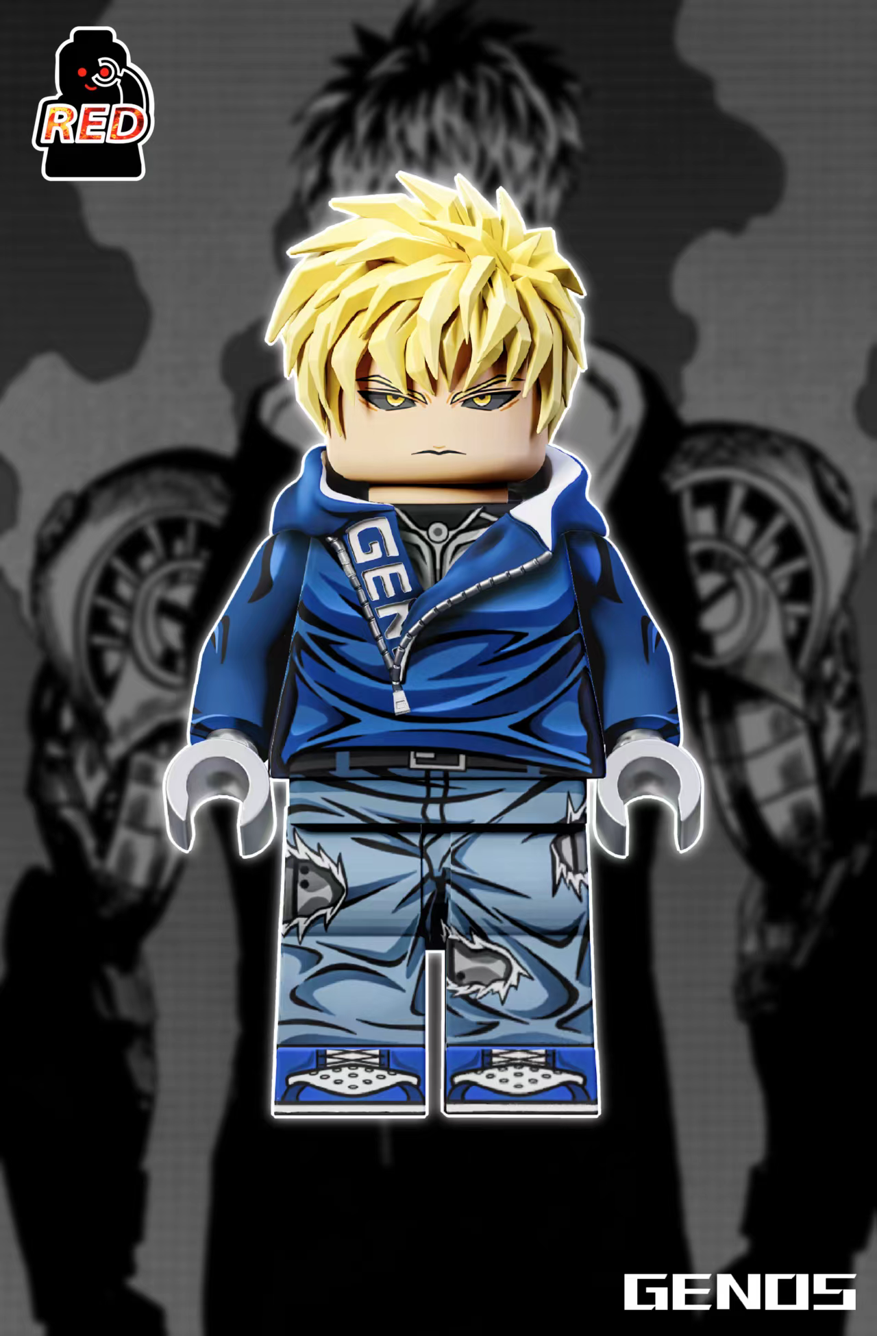 【Preorder】【Red】Genos【Turbo】 傑諾斯【渦輪】 제노스【터보】【One-Punch Man custom minifigures】