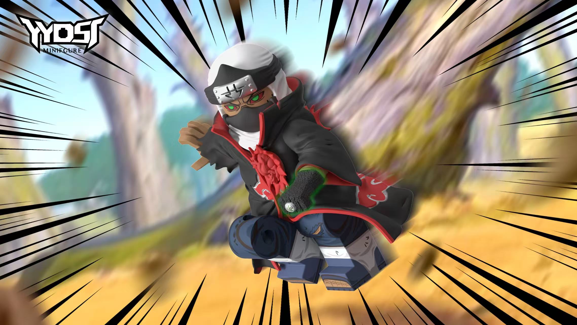【THB-YYDSJ】Akatsuki Robe Kakuzu [Damaged Version] 曉袍角都【戰損】 아카츠키 로브 카쿠즈 [데미지 버전]【custom minifigures】
