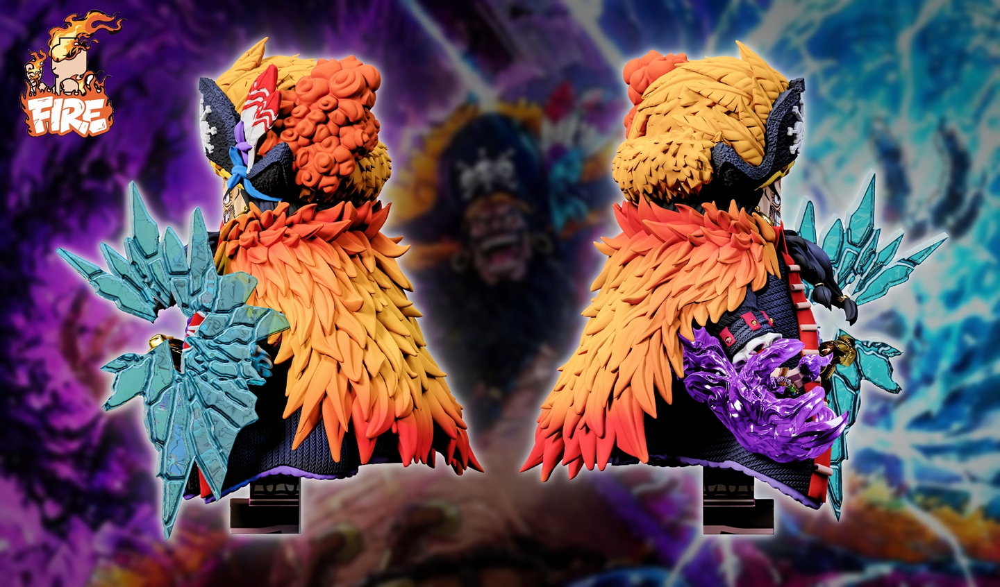 【FIRE】Marshall D. Teach 馬歇爾 D 蒂奇 마샬 D 티치 【One Piece custom minifigures】