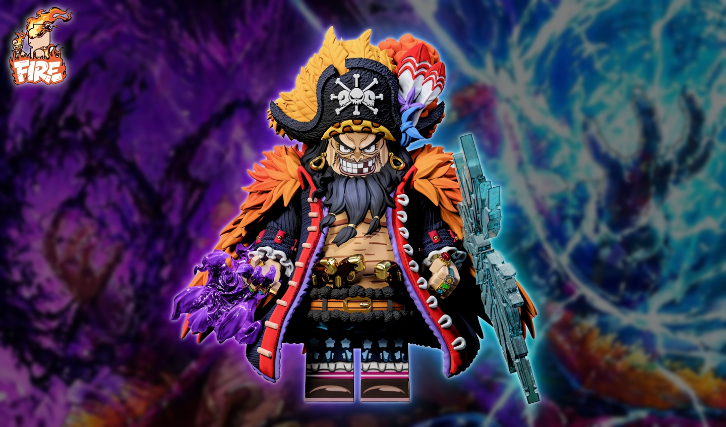 【FIRE】Marshall D. Teach 馬歇爾 D 蒂奇 마샬 D 티치 【One Piece custom minifigures】