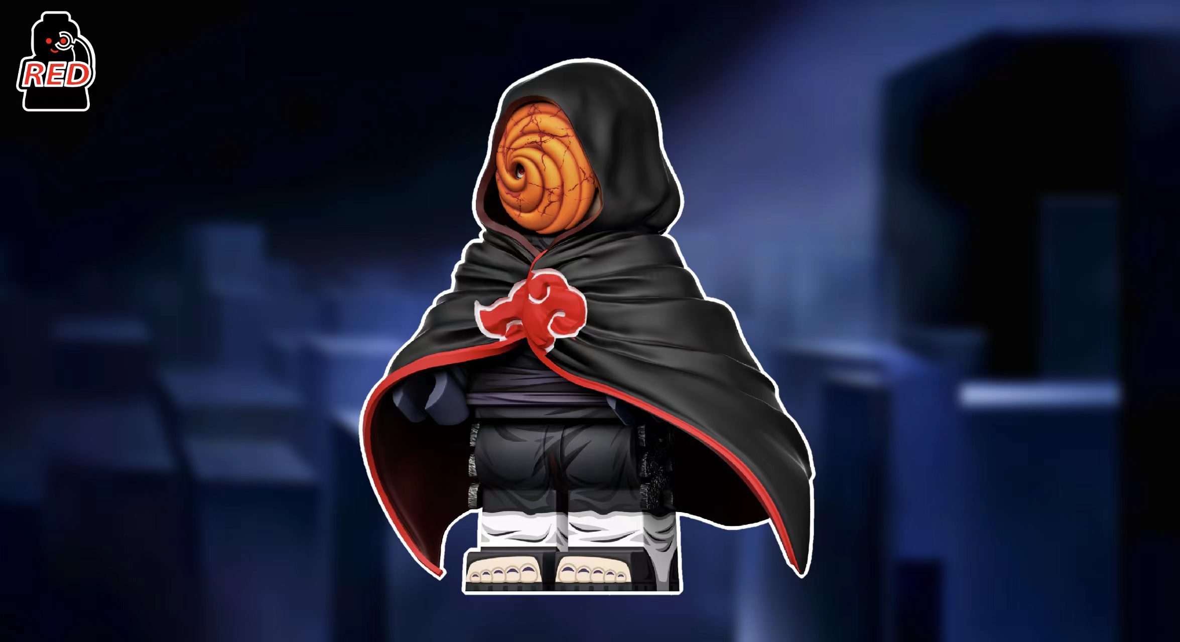 【Red】Tobi (Eye Behind the Scenes)飛飛【幕後之眼】 토비 [배후의 눈]【naruto custom minifigures】