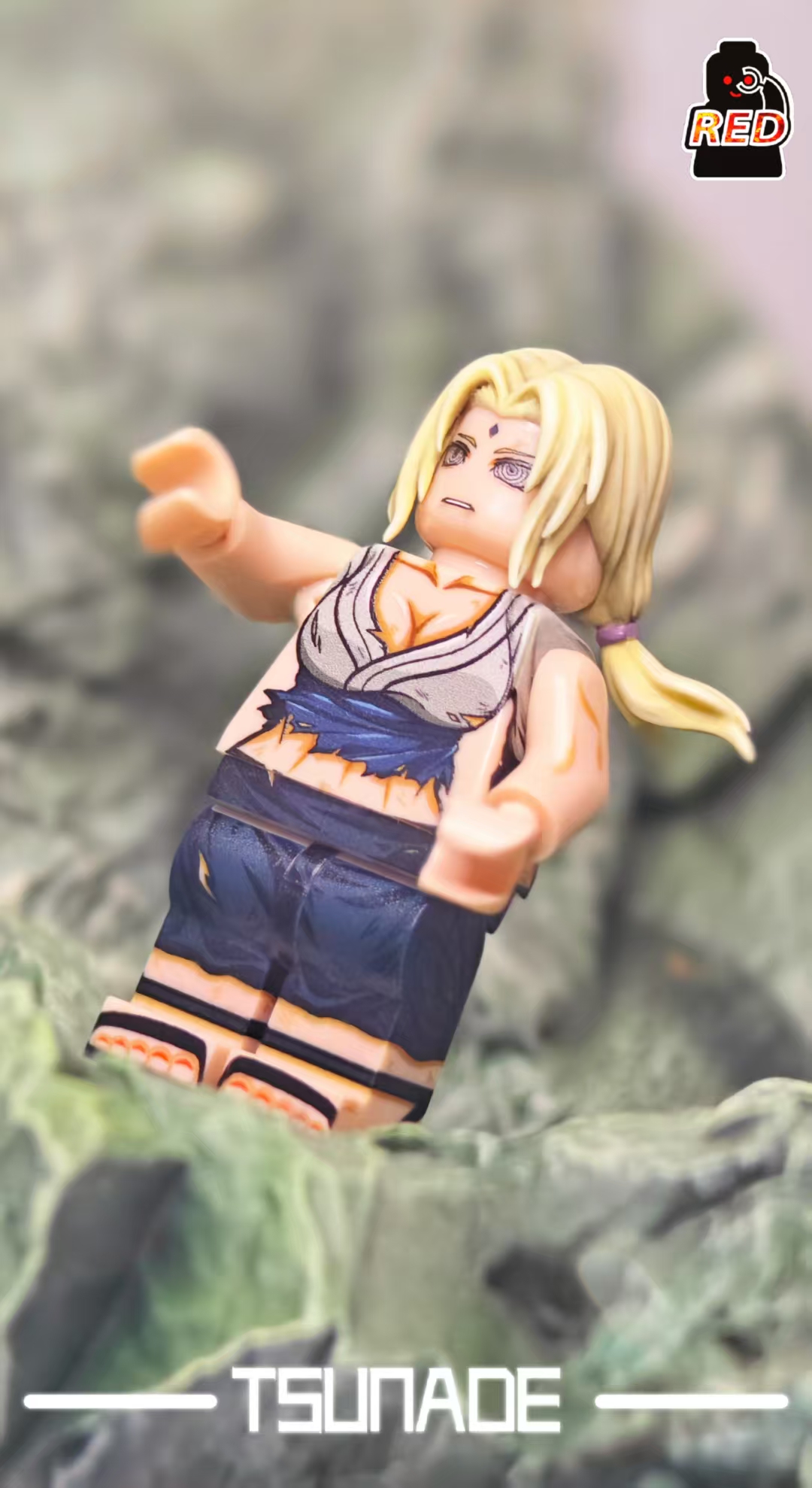 【Red】Tsunade [Fourth Great Ninja War - Damaged Version] 綱手【忍界大戰 - 戰損】 츠나데 [제4차 닌계대전 - 파손 버전]【naruto custom minifigures】