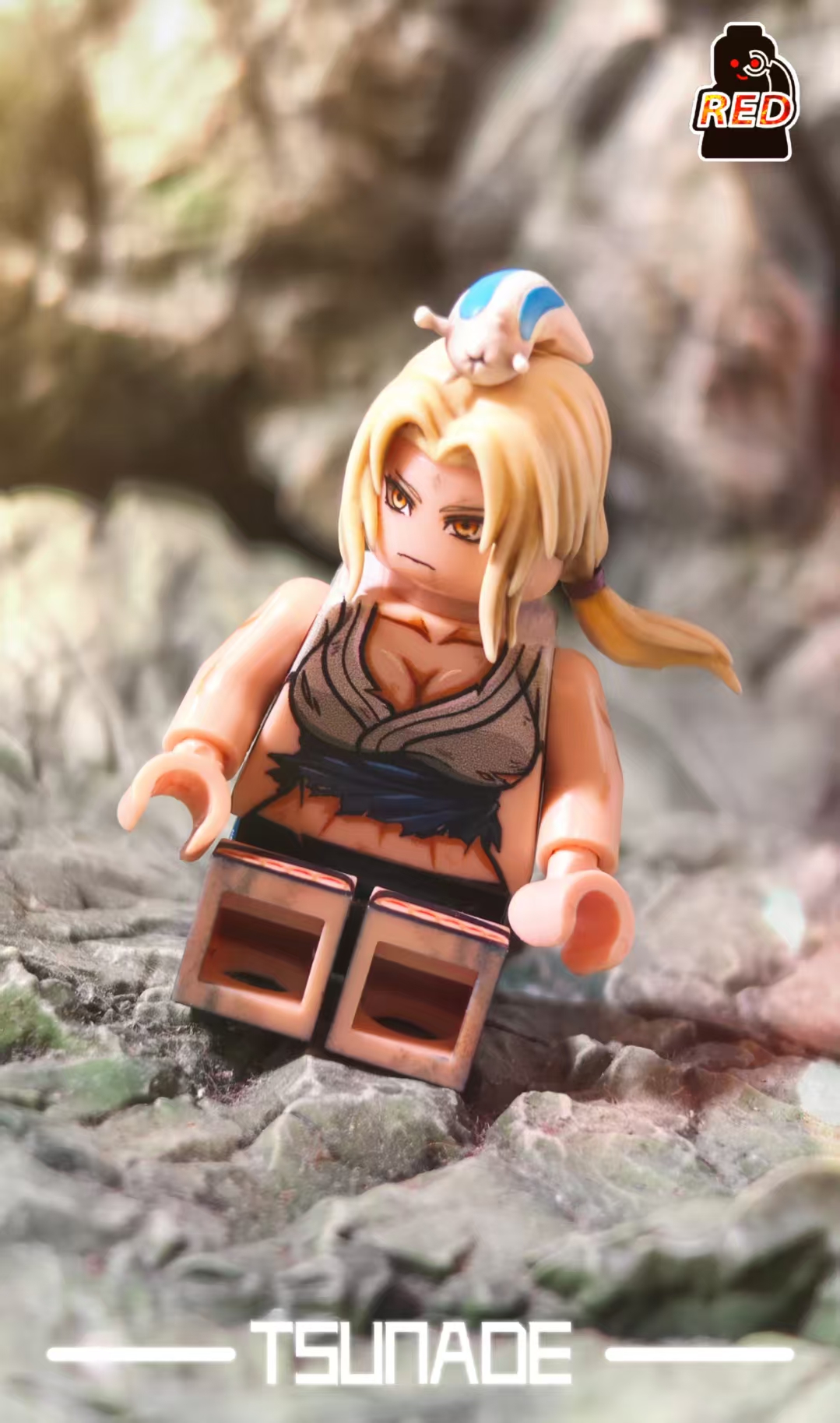 【Red】Tsunade [Fourth Great Ninja War - Damaged Version] 綱手【忍界大戰 - 戰損】 츠나데 [제4차 닌계대전 - 파손 버전]【naruto custom minifigures】