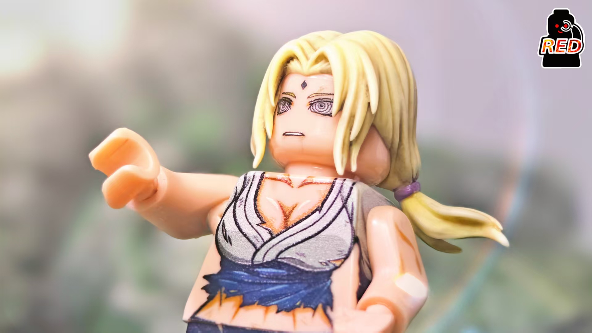 【Red】Tsunade [Fourth Great Ninja War - Damaged Version] 綱手【忍界大戰 - 戰損】 츠나데 [제4차 닌계대전 - 파손 버전]【naruto custom minifigures】