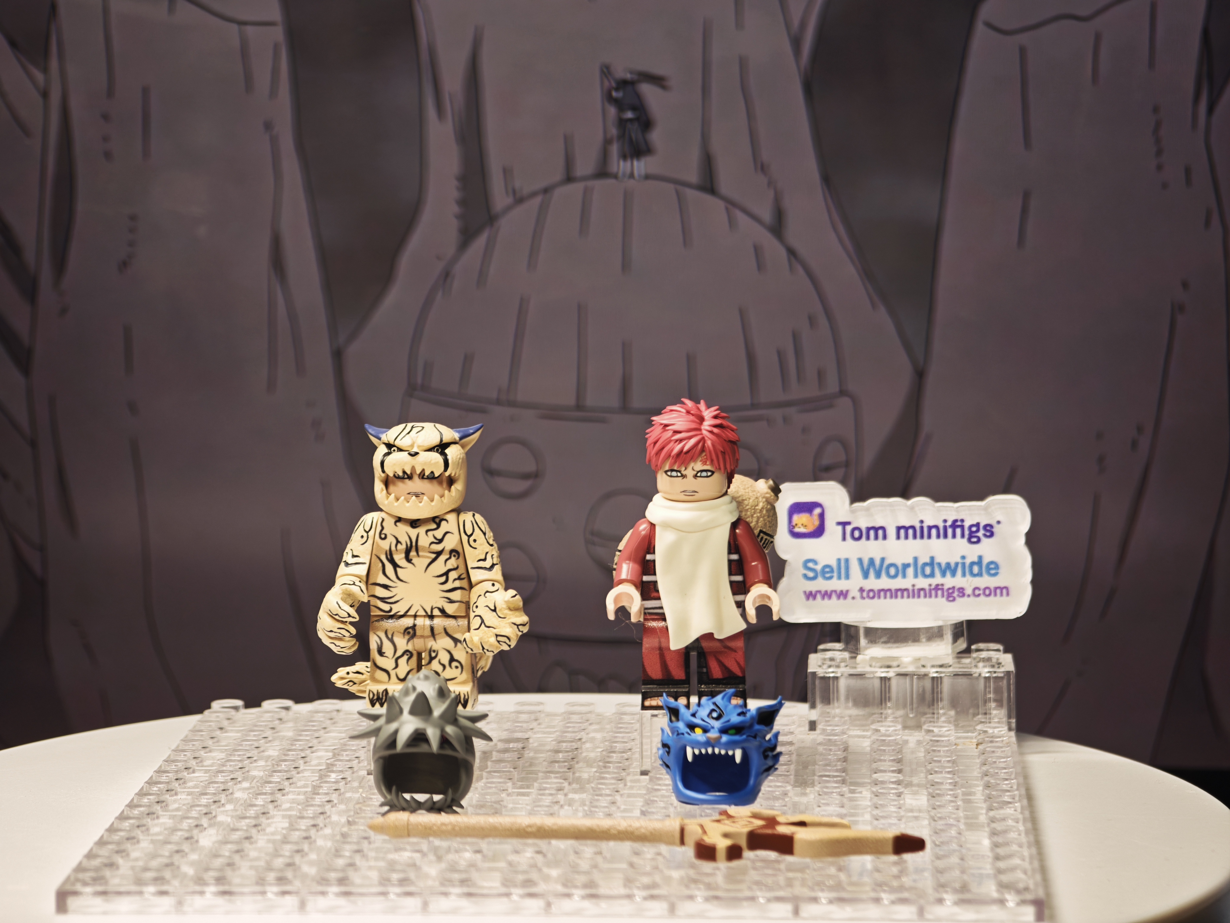 【FEELINGS】One-Tail + Jinchuriki (Gaara) 一尾 + 人柱力（我愛羅） 일미수 + 인주리키 (가라)【Naruto Custom Minifigures】