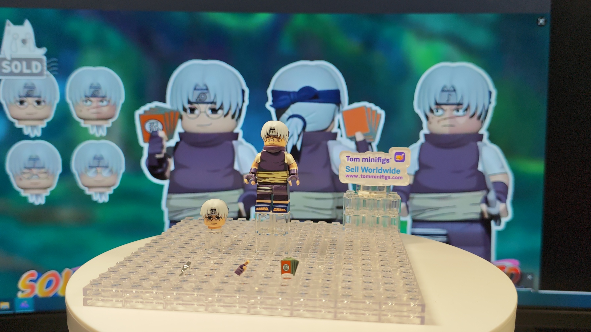【naruto custom minifigures】【Preorder】【Sold】Kabuto Yakushi - Chūnin Exam 兜 가부토