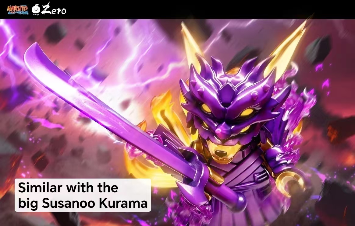 【Orange】 big Kurama armed with Susanoo + package威裝九尾【大人仔】+ 補充包 장갑 쿠라마【빅 미니피규어】+ 액세서리 팩【custom minifigures】