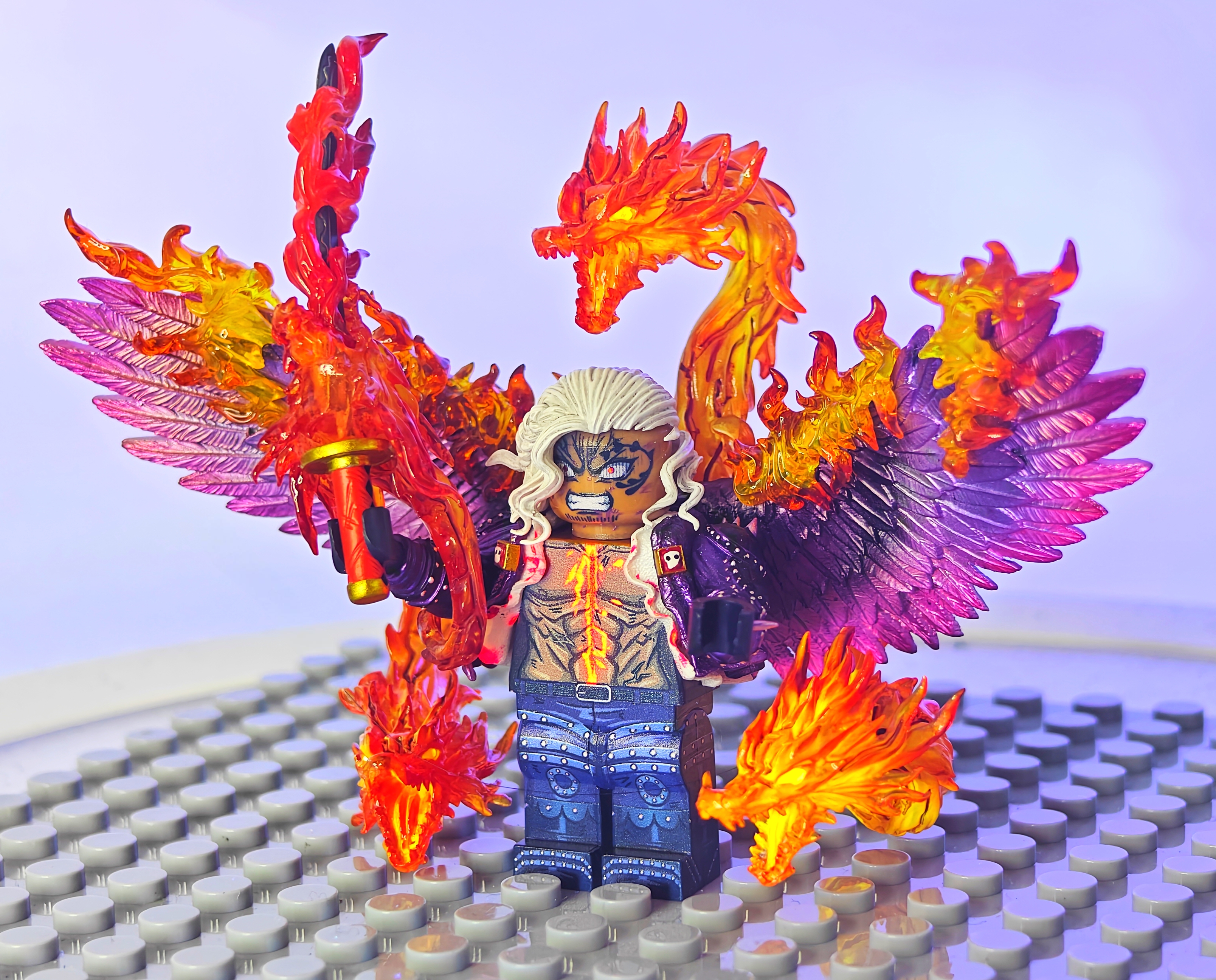 【Fire Brich】King the Wildfire (Omori Karyudon) 三災之首【炎災】燼 禦守火龍皇 삼재의 수장【화재】킹 오오모리 류우돈 【custom minifigures】