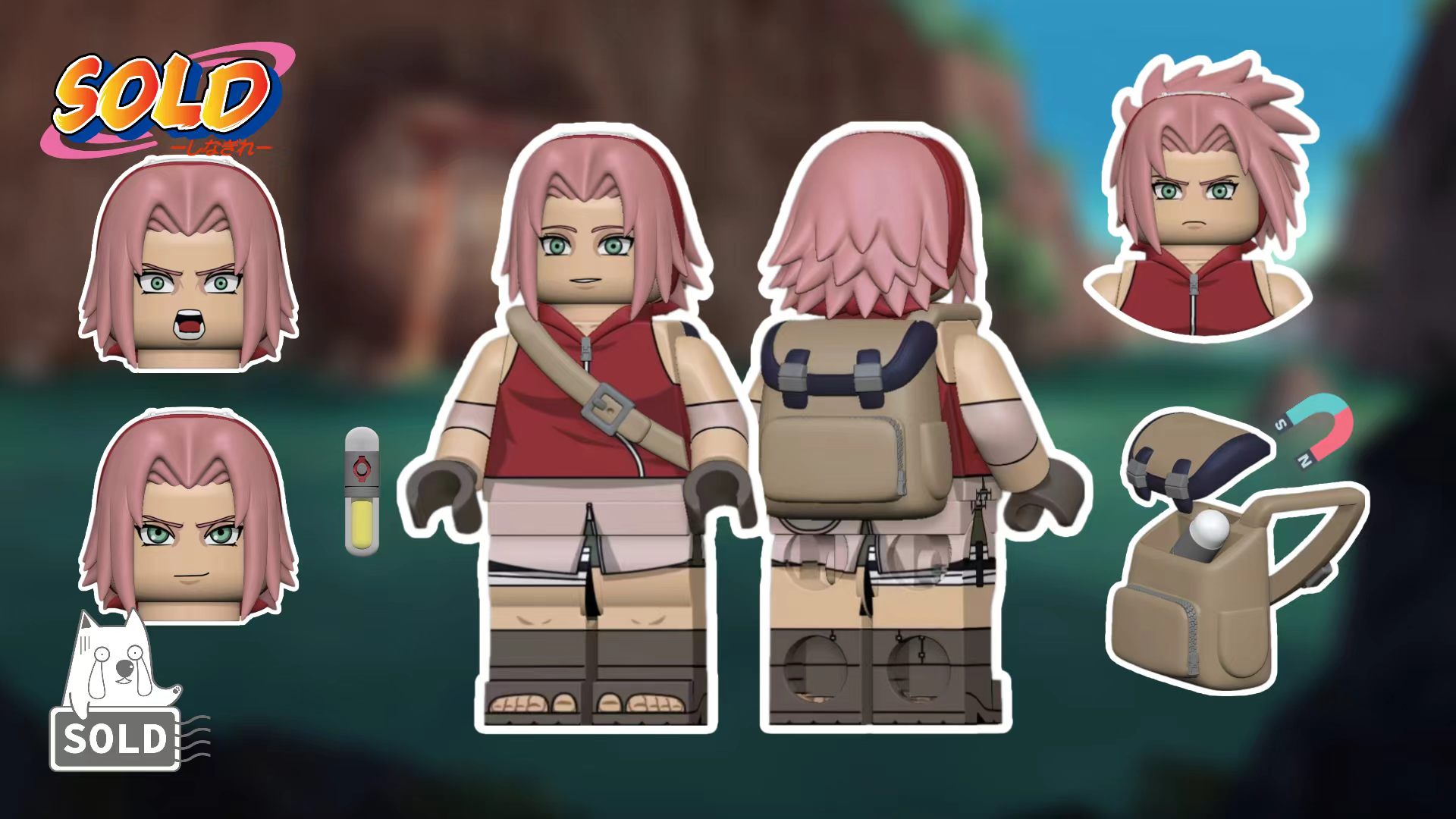 【Preorder】【Sold】Sakura Haruno - Shippuden 春野櫻 - 疾風傳 사쿠라 하루노 - 질풍전【naruto custom minifigures】