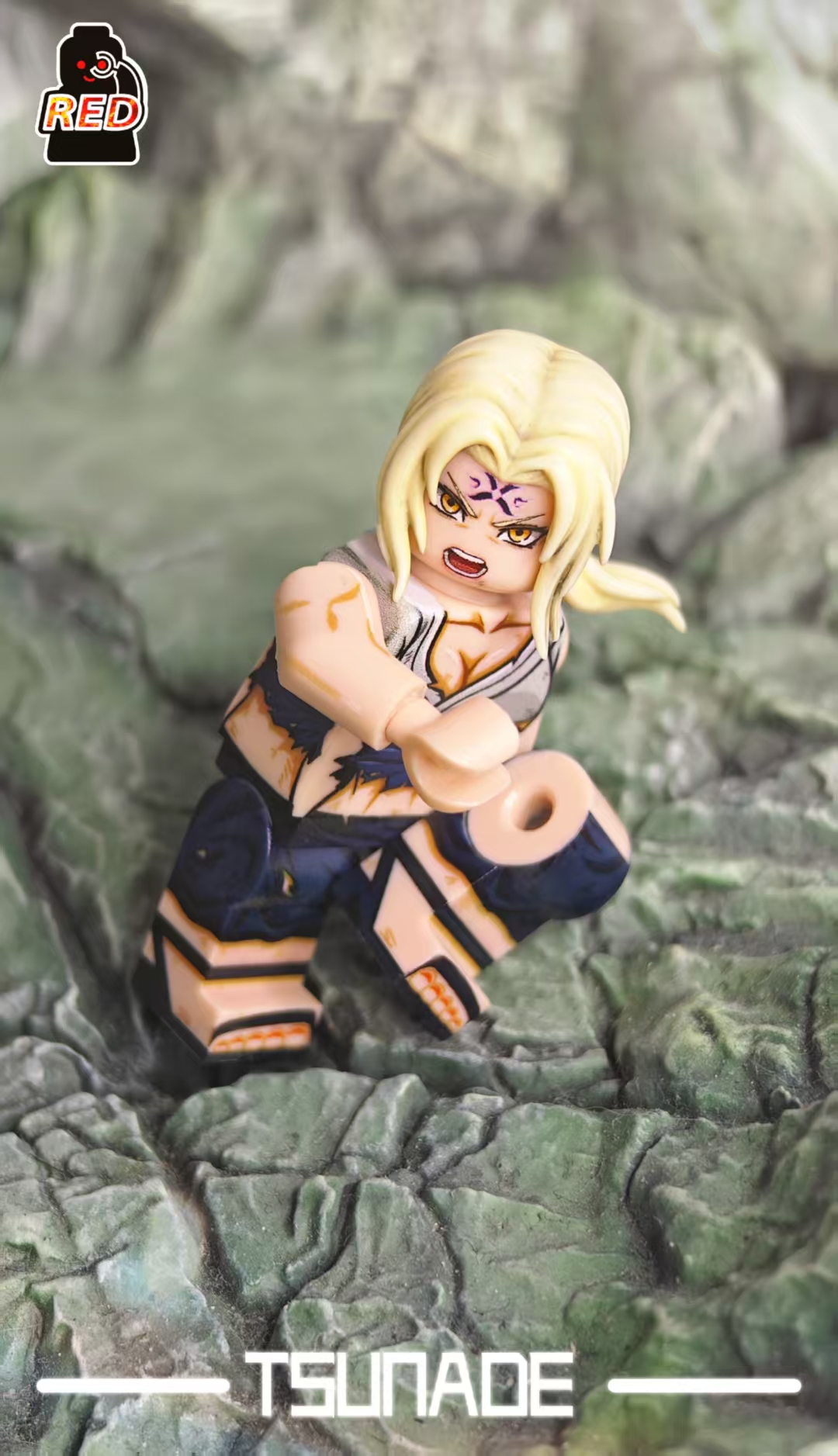 【Red】Tsunade [Fourth Great Ninja War - Damaged Version] 綱手【忍界大戰 - 戰損】 츠나데 [제4차 닌계대전 - 파손 버전]【naruto custom minifigures】