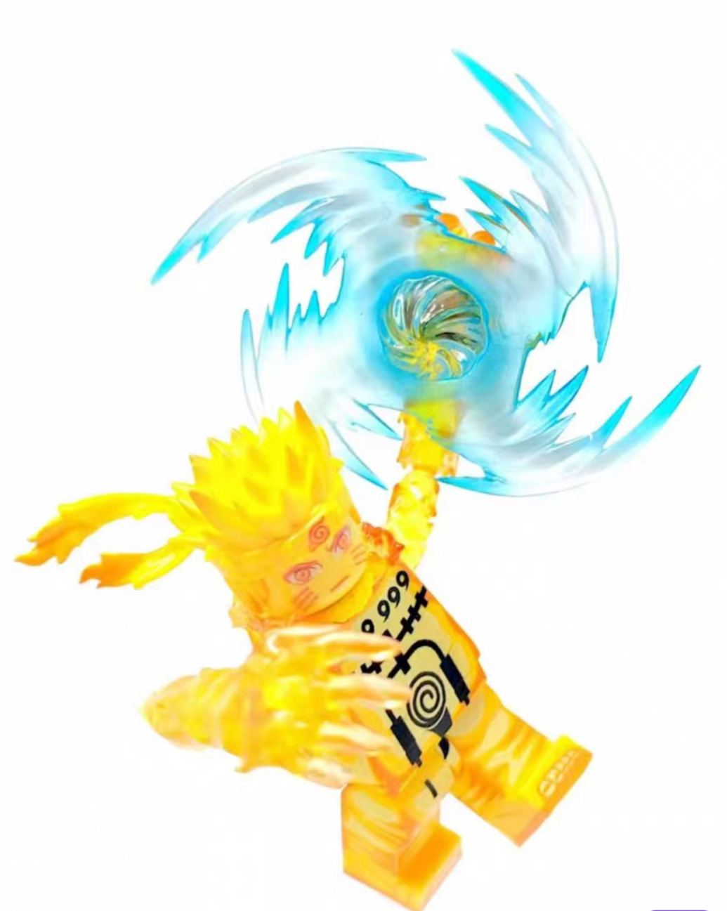 【Sold】Naruto Ultimate Golden Nine-Tails Mode Uzumaki Naruto with Village Symbol Brick