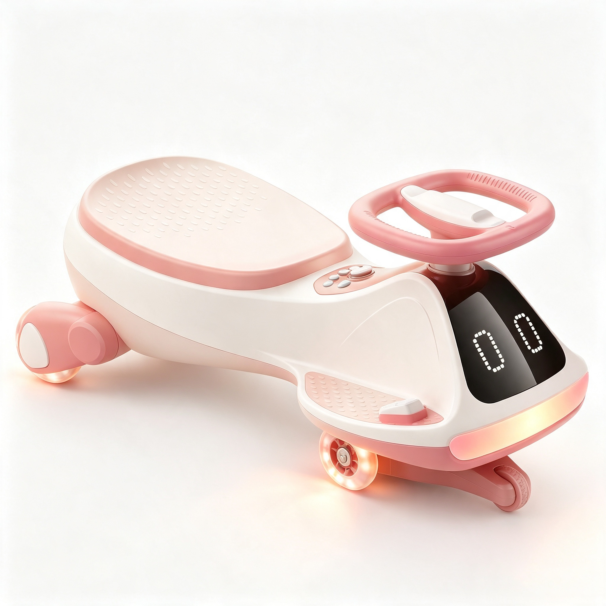 12V Electric Wiggle Car with Lights & Bluetooth