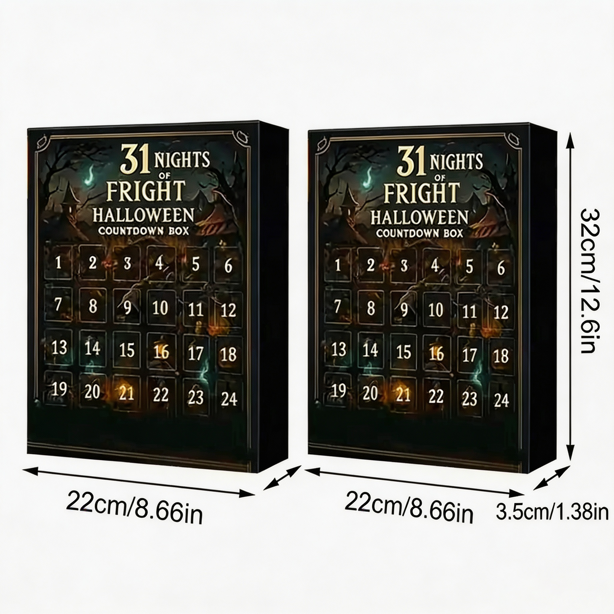 Halloween Advent Calendar 2026 31 Nights Horror Toy Countdown Box With Collectible Figures
