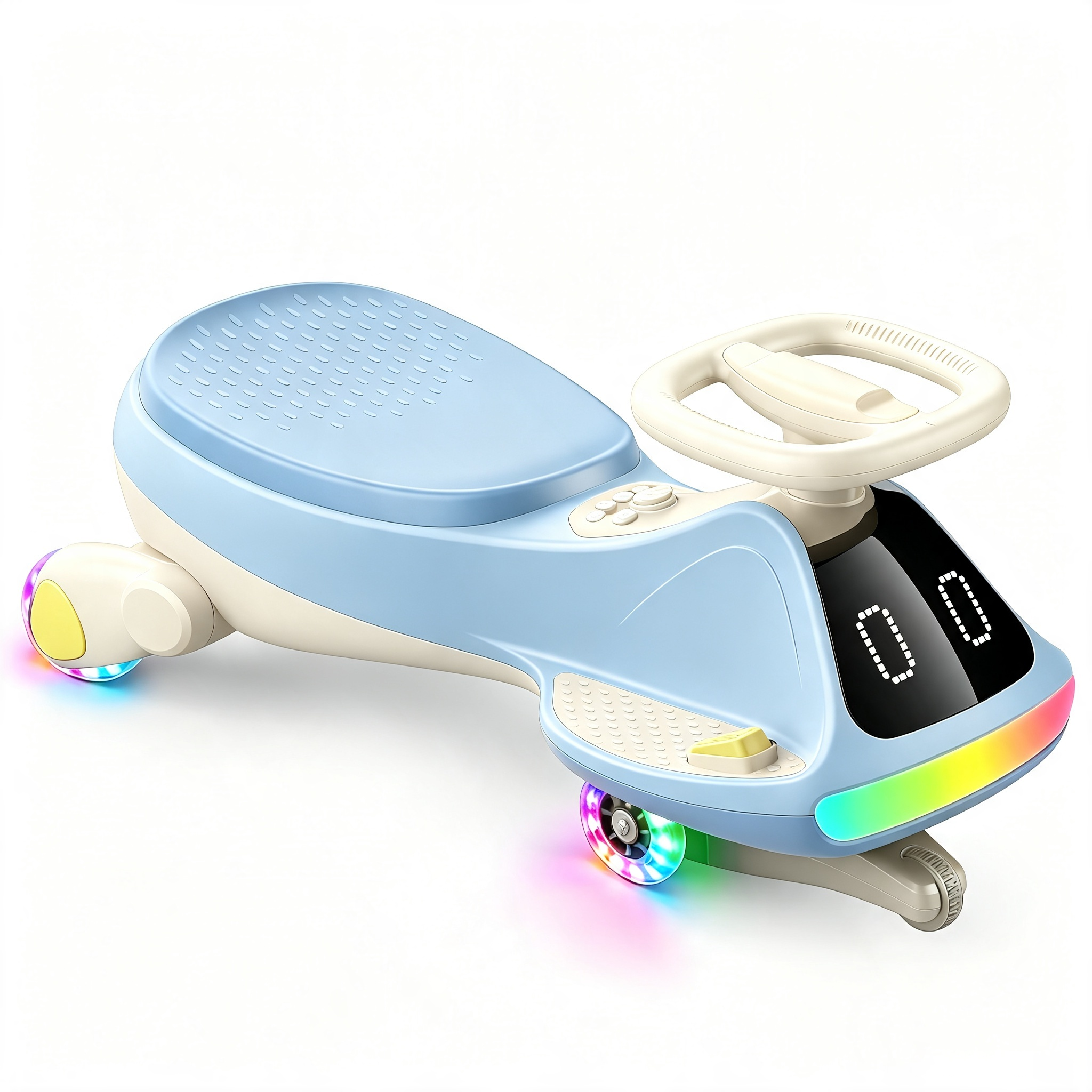 12V Electric Wiggle Car with Lights & Bluetooth