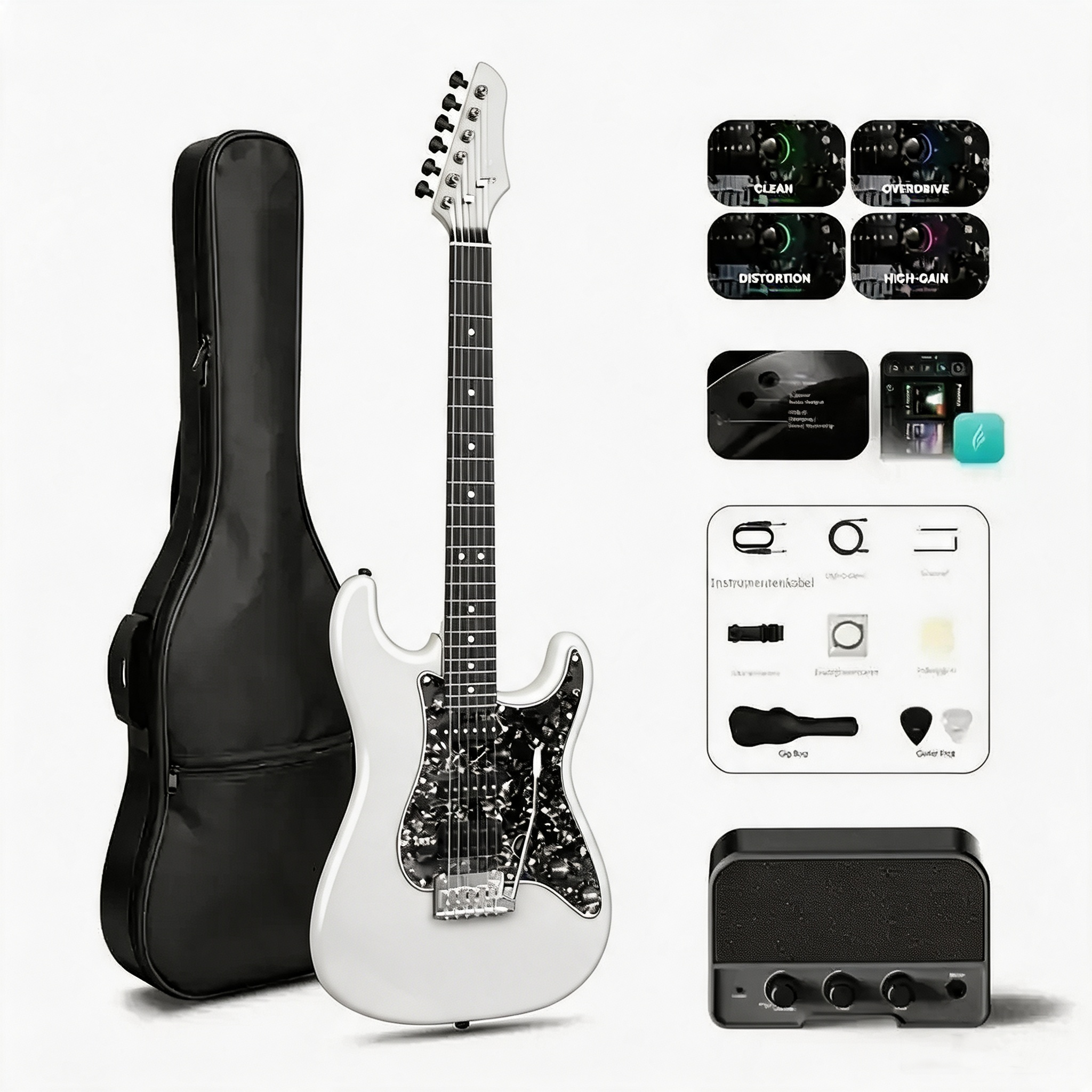 Zero-Gear Rocker Electric Guitar with DSP Effects