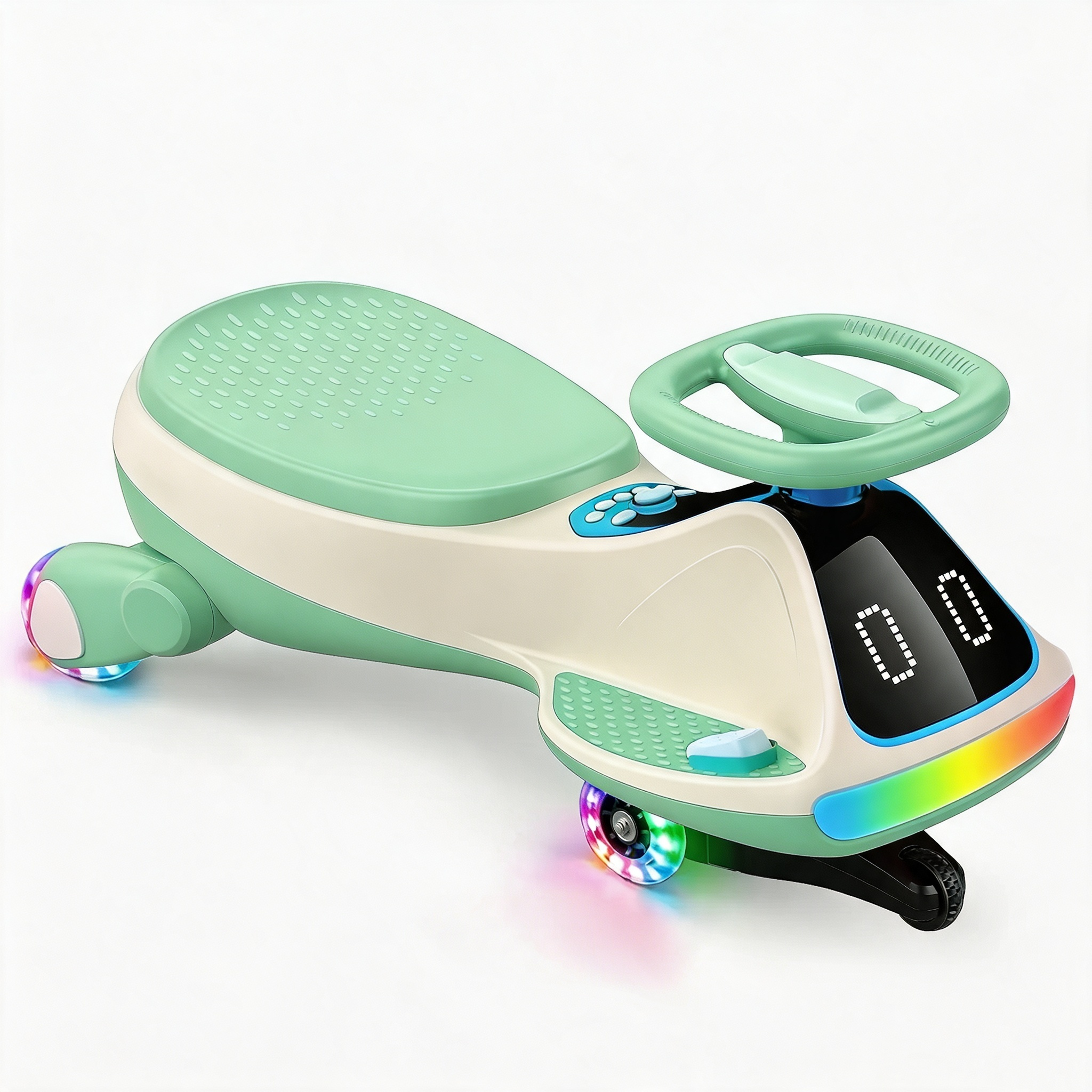 12V Electric Wiggle Car with Lights & Bluetooth