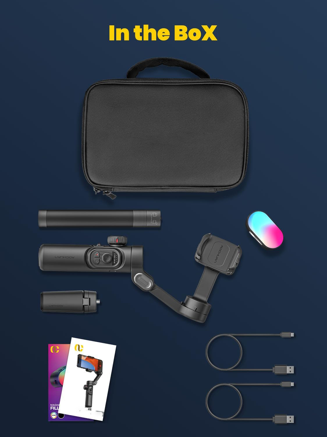 Phone Gimbal Stabilizer for iPhone 15 Pro Max Android Phones with Extension Rod 3-Axis Phone Gimbal Stabilizer with Follow Focus for Vlogging TikTok YouTube(Smart XE Combo1)