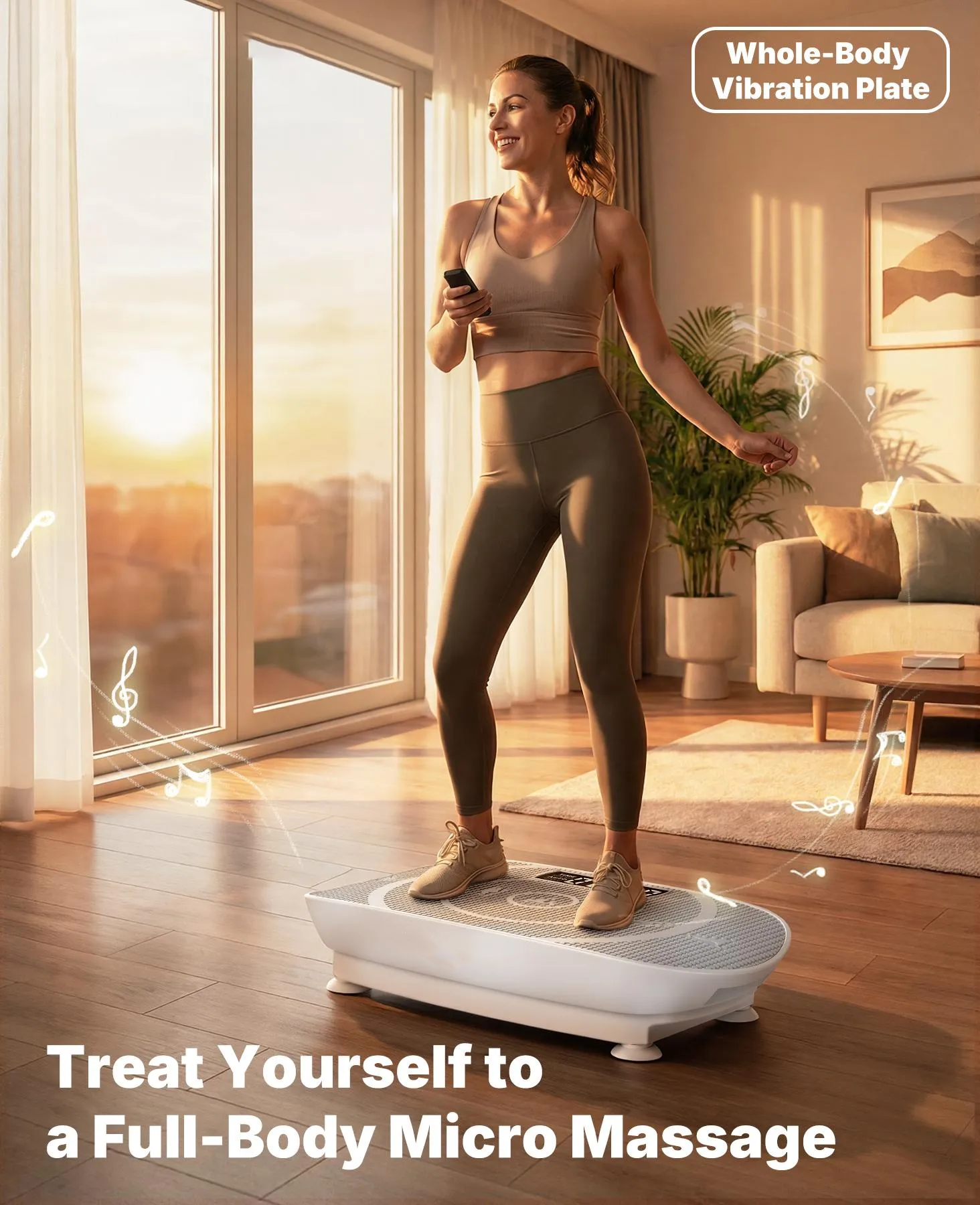 Merach Vibration Plate Exercise Machine, Compact Design with Lymphatic Drainage, High Frequency for Low Impact Full Body Workout, 400Lbs Capacity for Home Gym Workout Equipment Summervibes