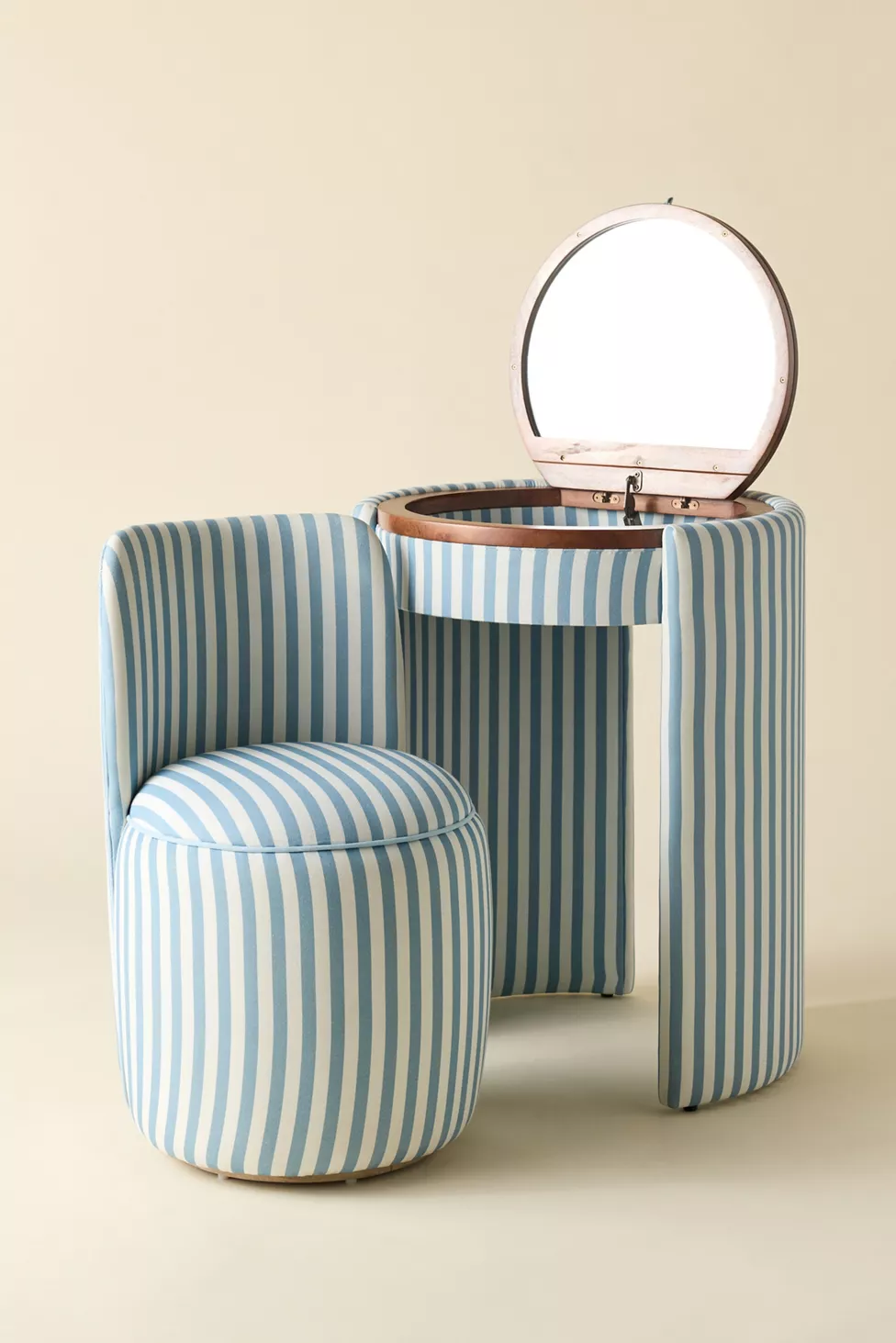 Whzyxd Upholstered Vanity & Stool Set