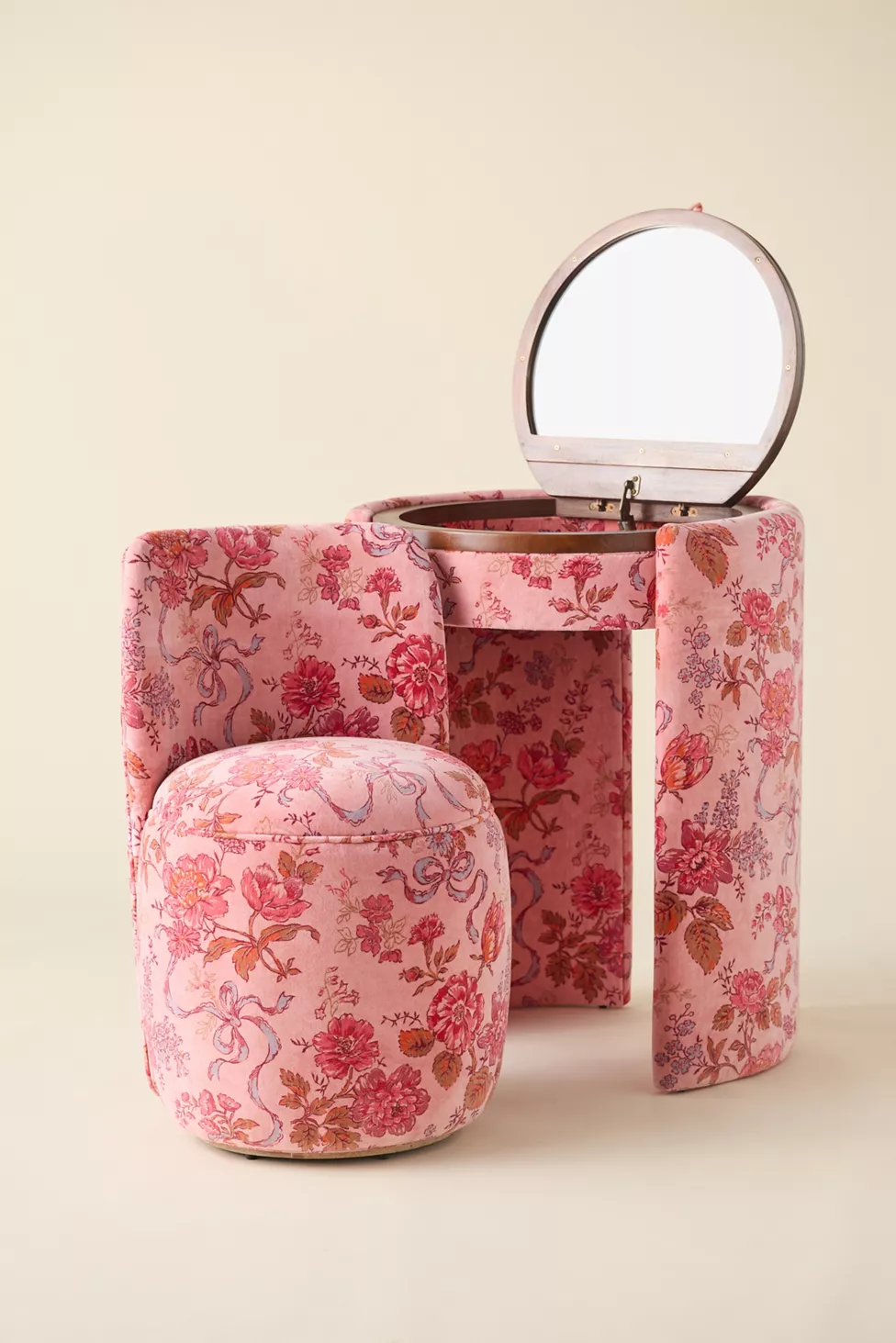 Whzyxd Upholstered Vanity & Stool Set