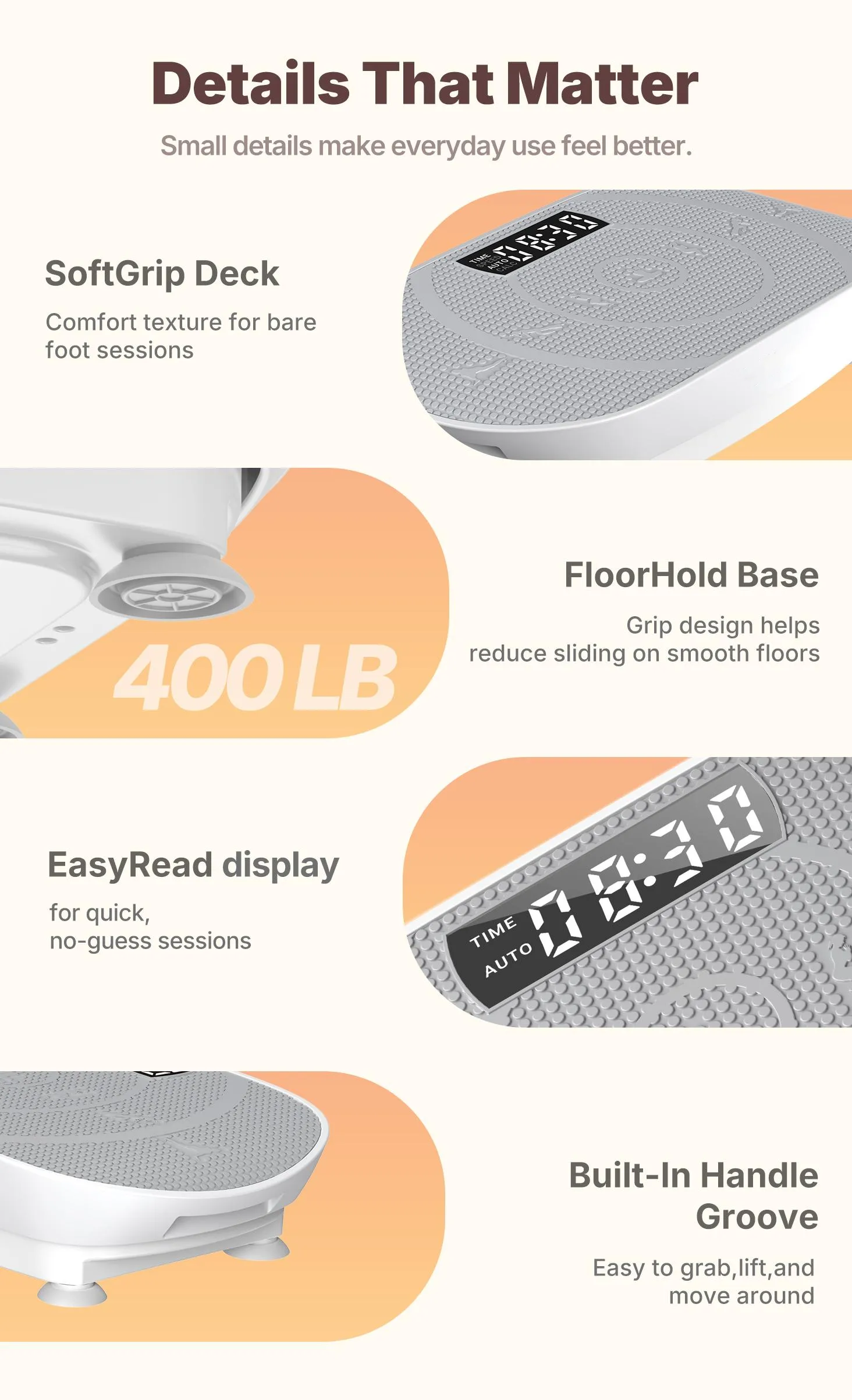 Merach Vibration Plate Exercise Machine, Compact Design with Lymphatic Drainage, High Frequency for Low Impact Full Body Workout, 400Lbs Capacity for Home Gym Workout Equipment Summervibes
