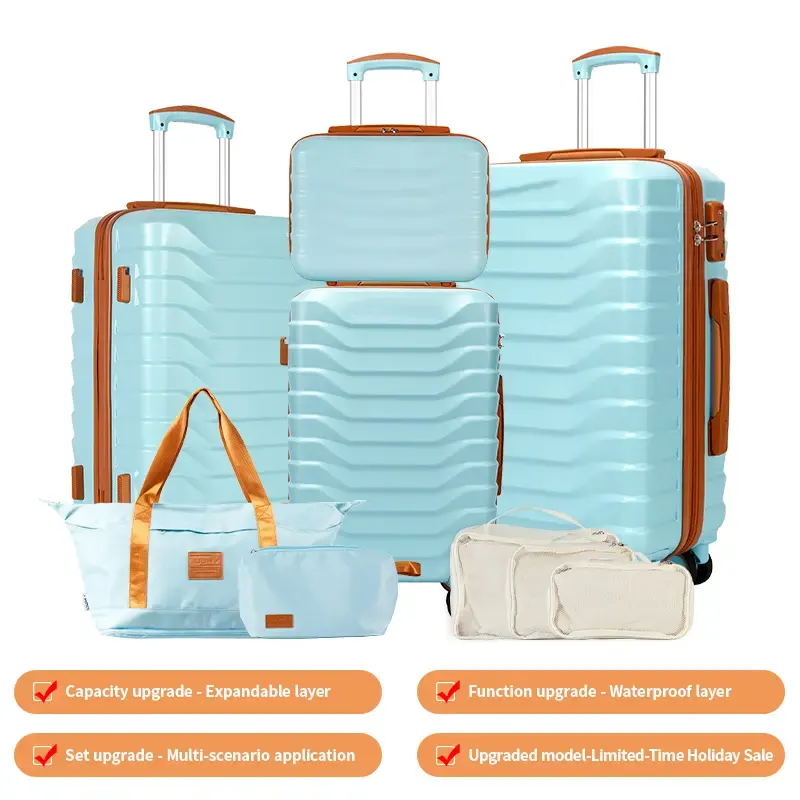 4 Piece Expandable Hardshell Luggage Set with TSA Lock