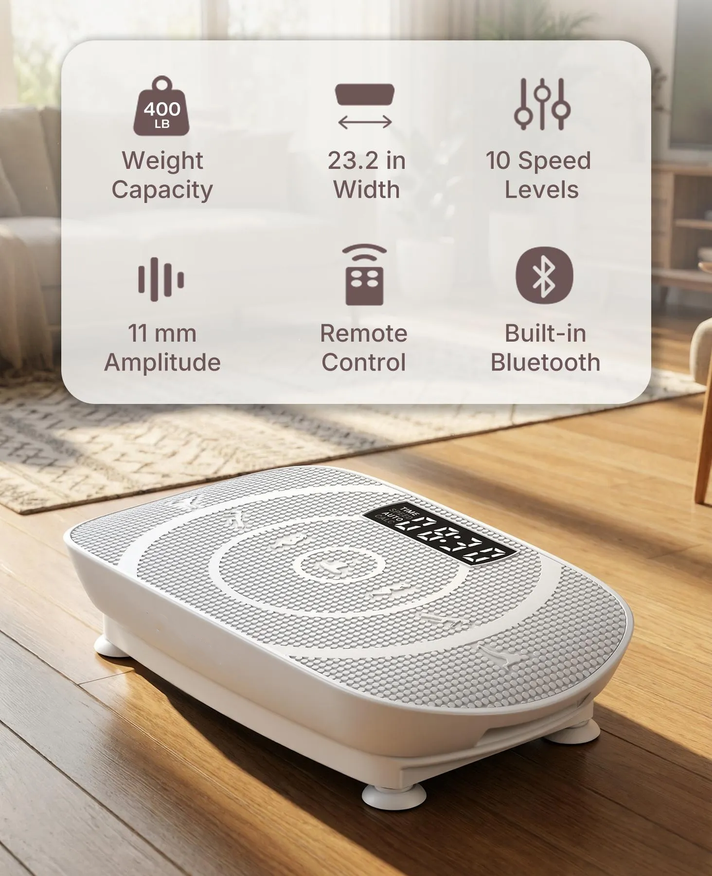 Merach Vibration Plate Exercise Machine, Compact Design with Lymphatic Drainage, High Frequency for Low Impact Full Body Workout, 400Lbs Capacity for Home Gym Workout Equipment Summervibes