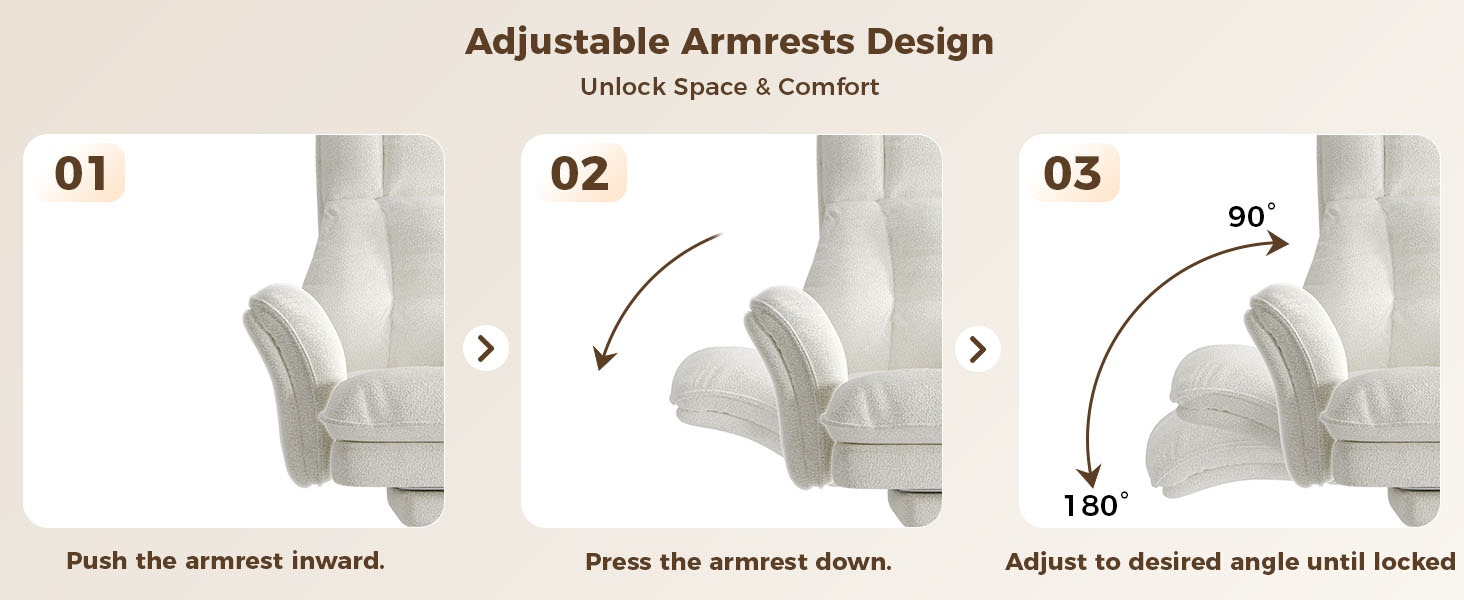 Adjustable armrests design demonstration
