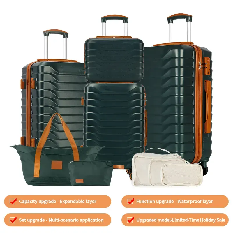 4 Piece Expandable Hardshell Luggage Set with TSA Lock