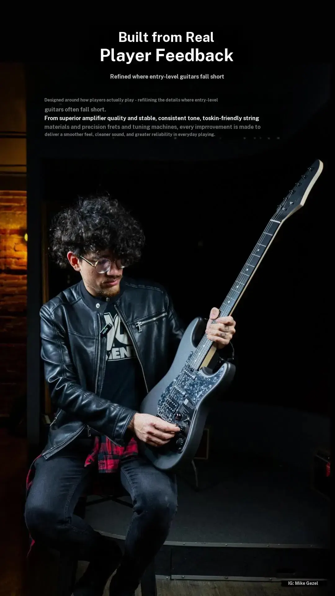 【Zero Gear Rocker】Xmari Smart Electric Guitar with DSP Effects, 4 Presets, USB C OTG Recording, Headphone Output, Alnico Pickups w/Coil Split, Carbon Fiber Body Gig Bag Strap Cable & Picks【no built in amp】24 Hour Shipping 2 Year Warranty #SohoChic