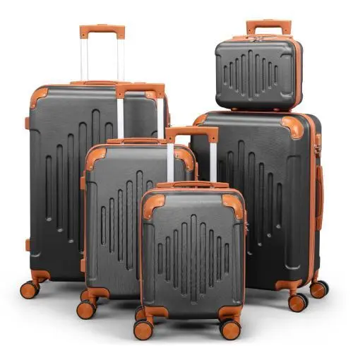 5-Piece ABS Luggage Set with Spinner Wheels & TSA Lock