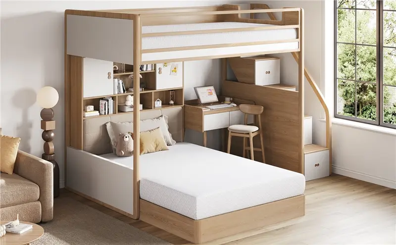 Mattress on bunk bed system