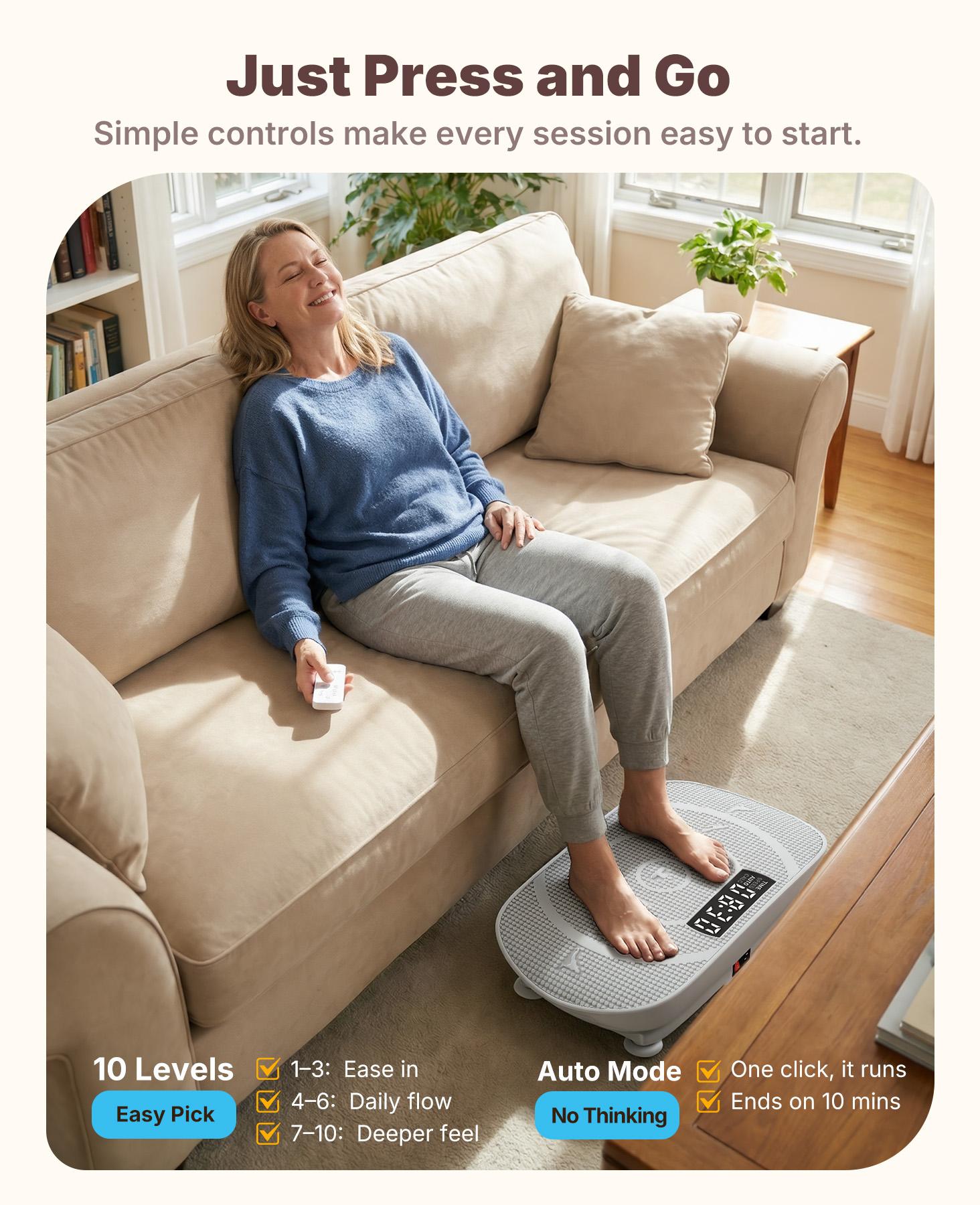 Merach Vibration Plate Exercise Machine, Compact Design with Lymphatic Drainage, High Frequency for Low Impact Full Body Workout, 400Lbs Capacity for Home Gym Workout Equipment Summervibes