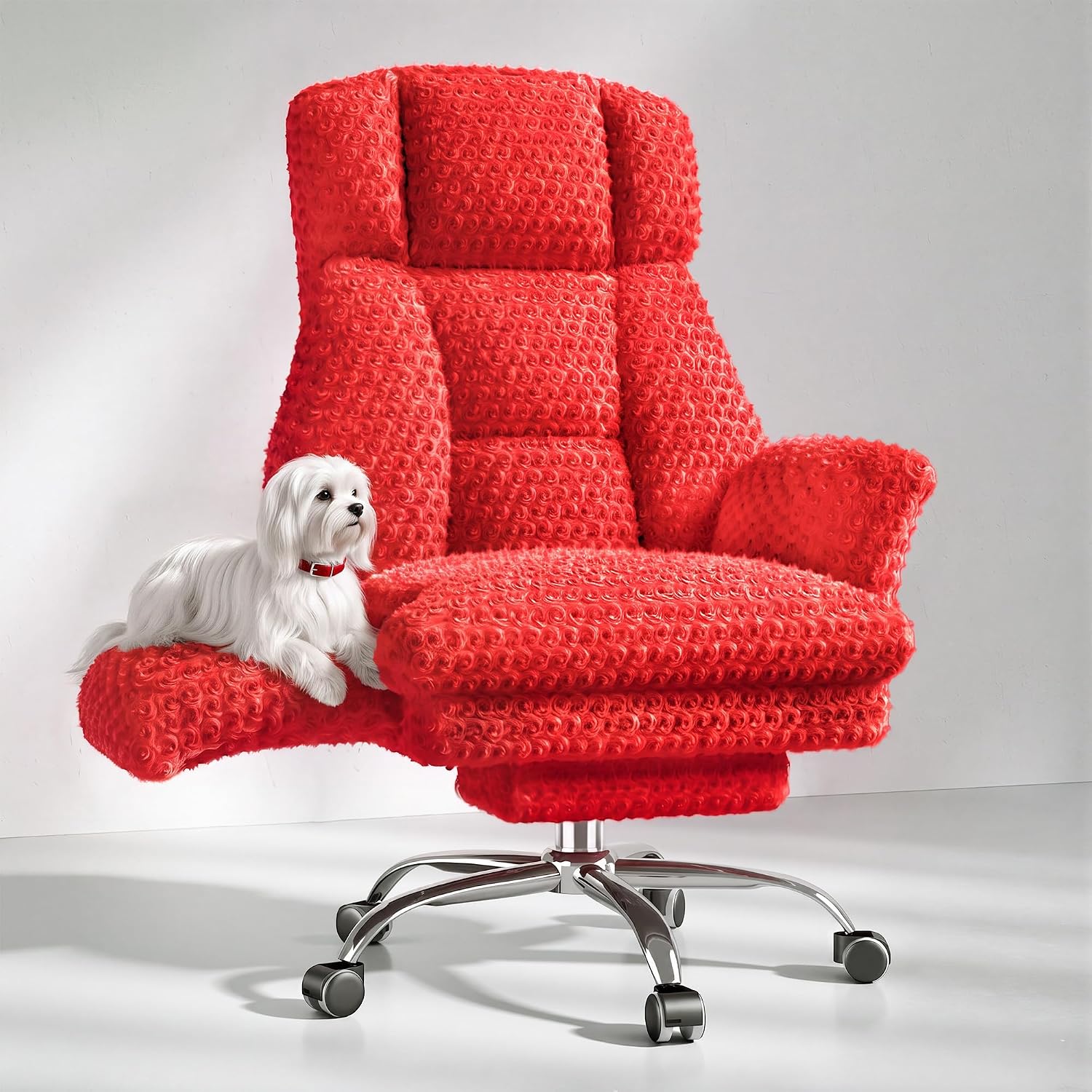 Big and Tall Office Chair, Flip Armrests for Pets & Cross Legged Sitting