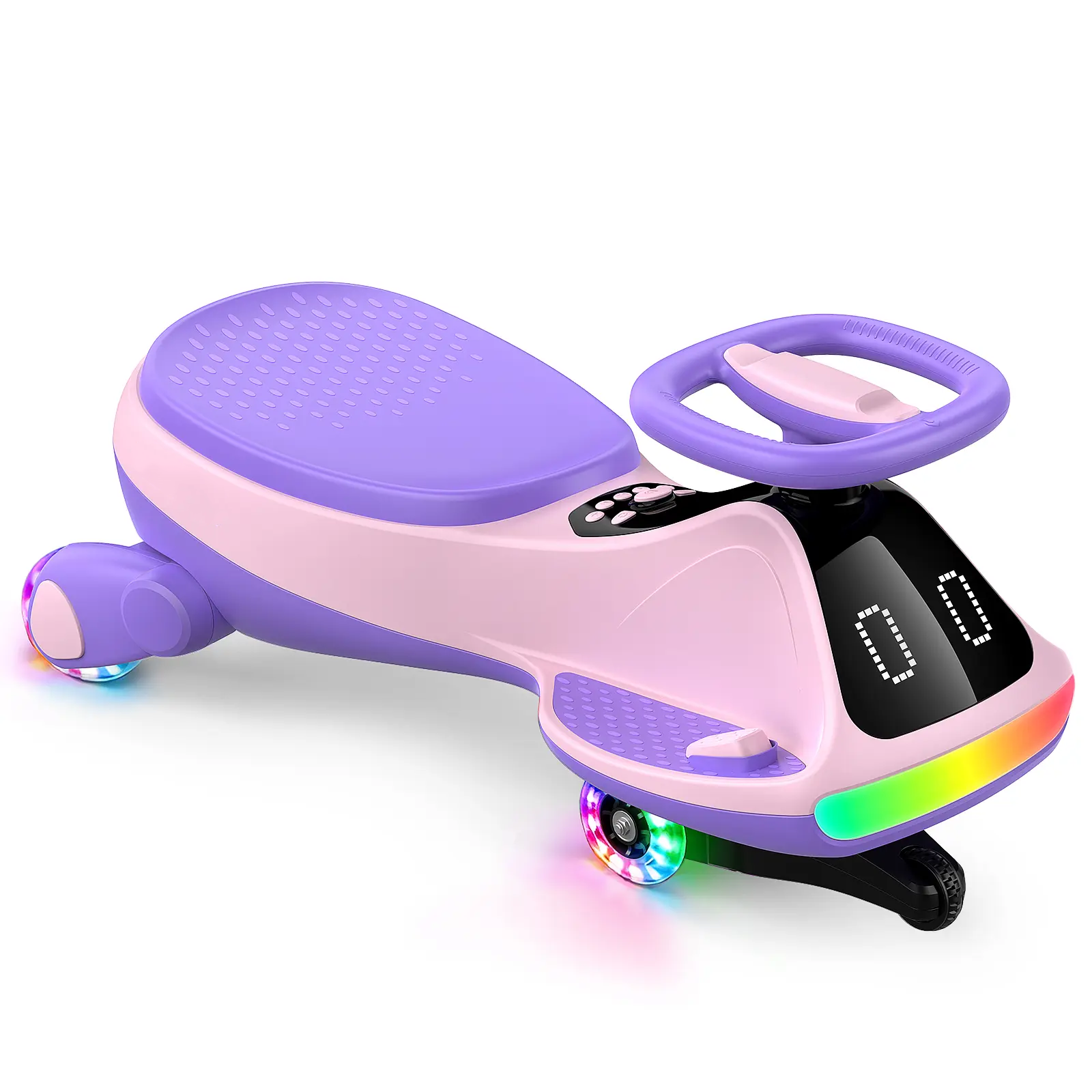 Umatoll 12V Electric Wiggle Car with Lights & Bluetooth