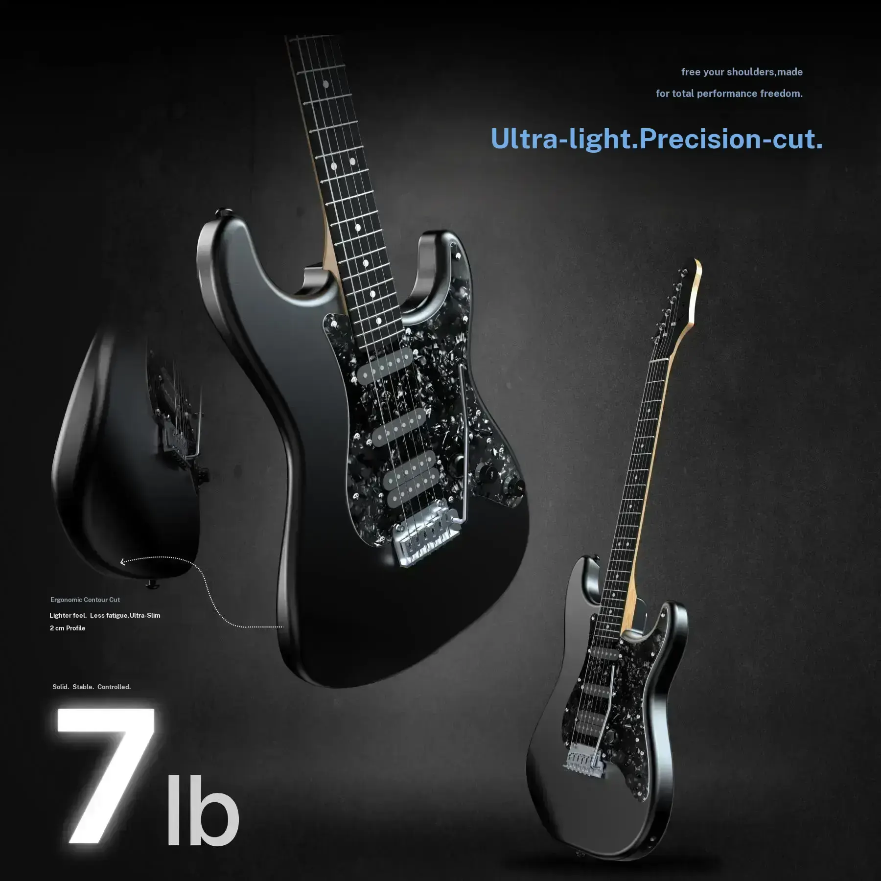 Zero-Gear Rocker Xmari Electric Guitar with DSP Effects